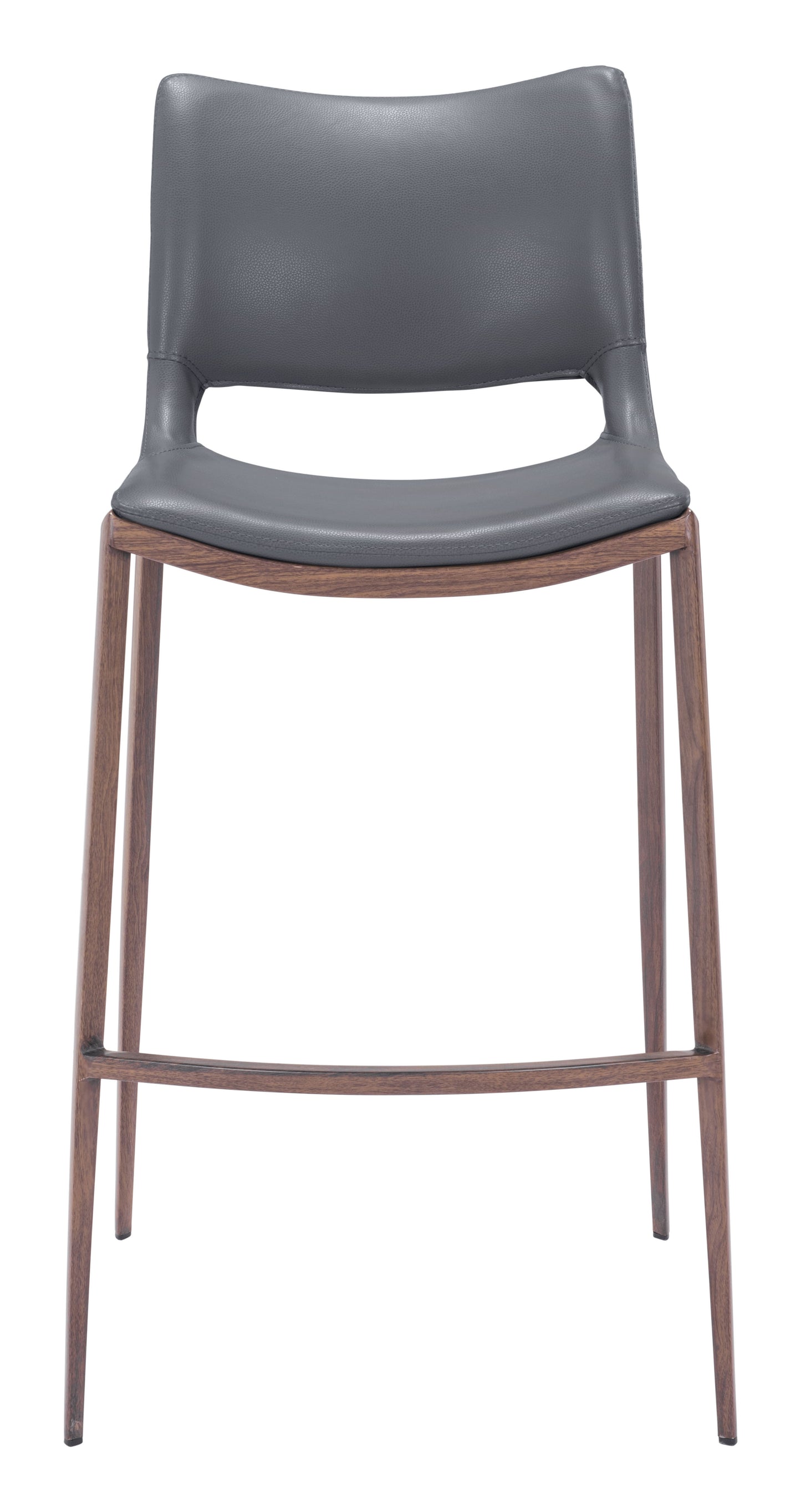 Tabouret de bar Ace (lot de 2) gris foncé et noyer