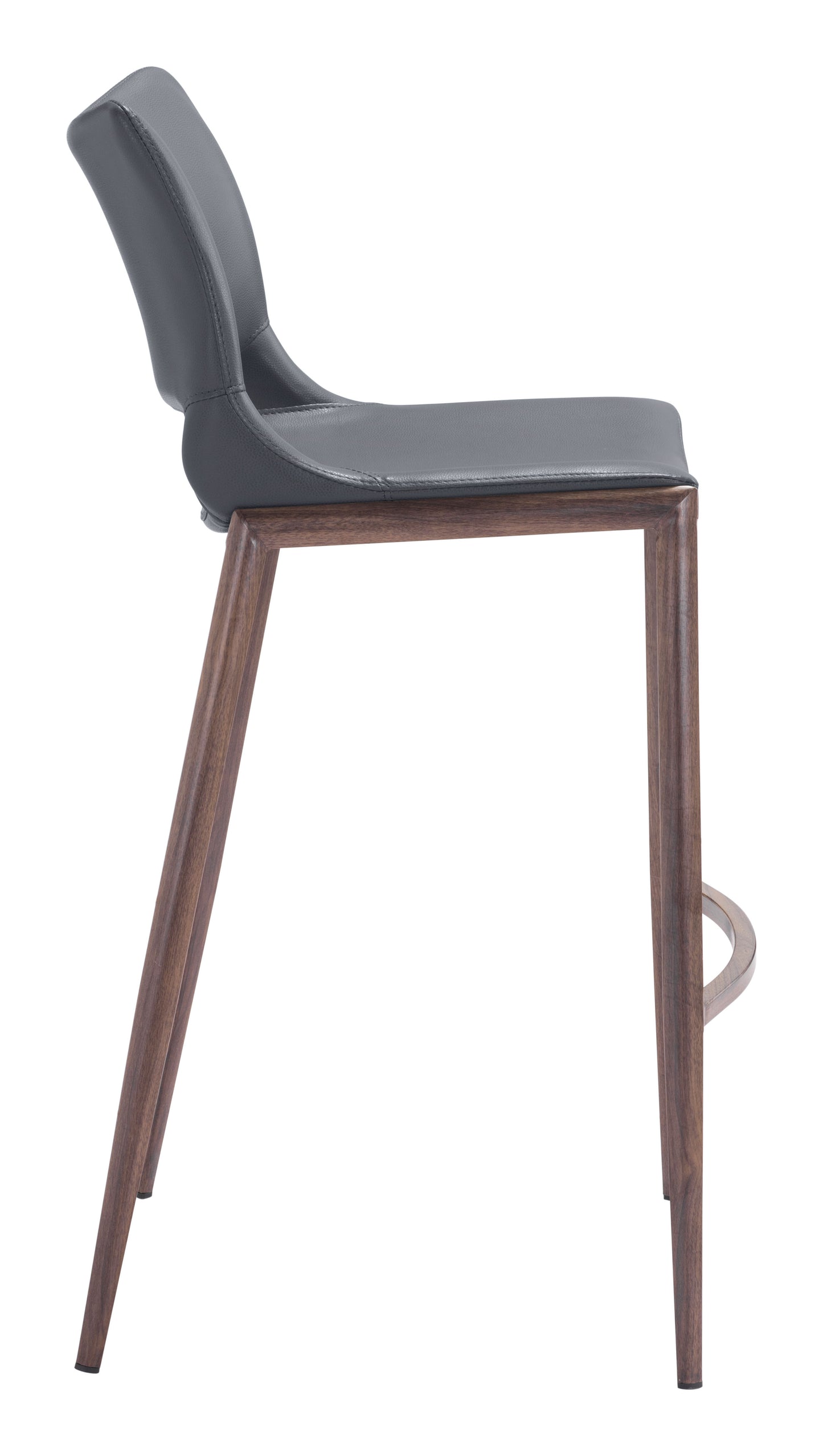 Tabouret de bar Ace (lot de 2) gris foncé et noyer