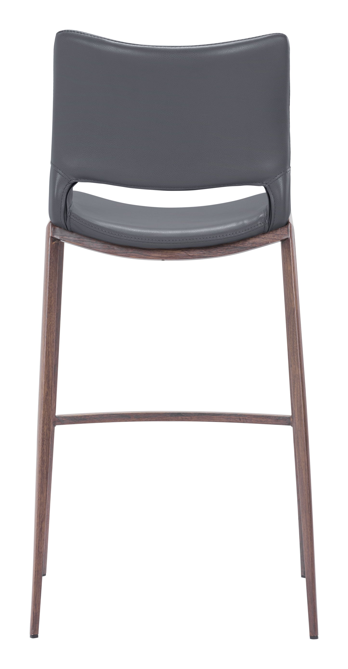 Tabouret de bar Ace (lot de 2) gris foncé et noyer