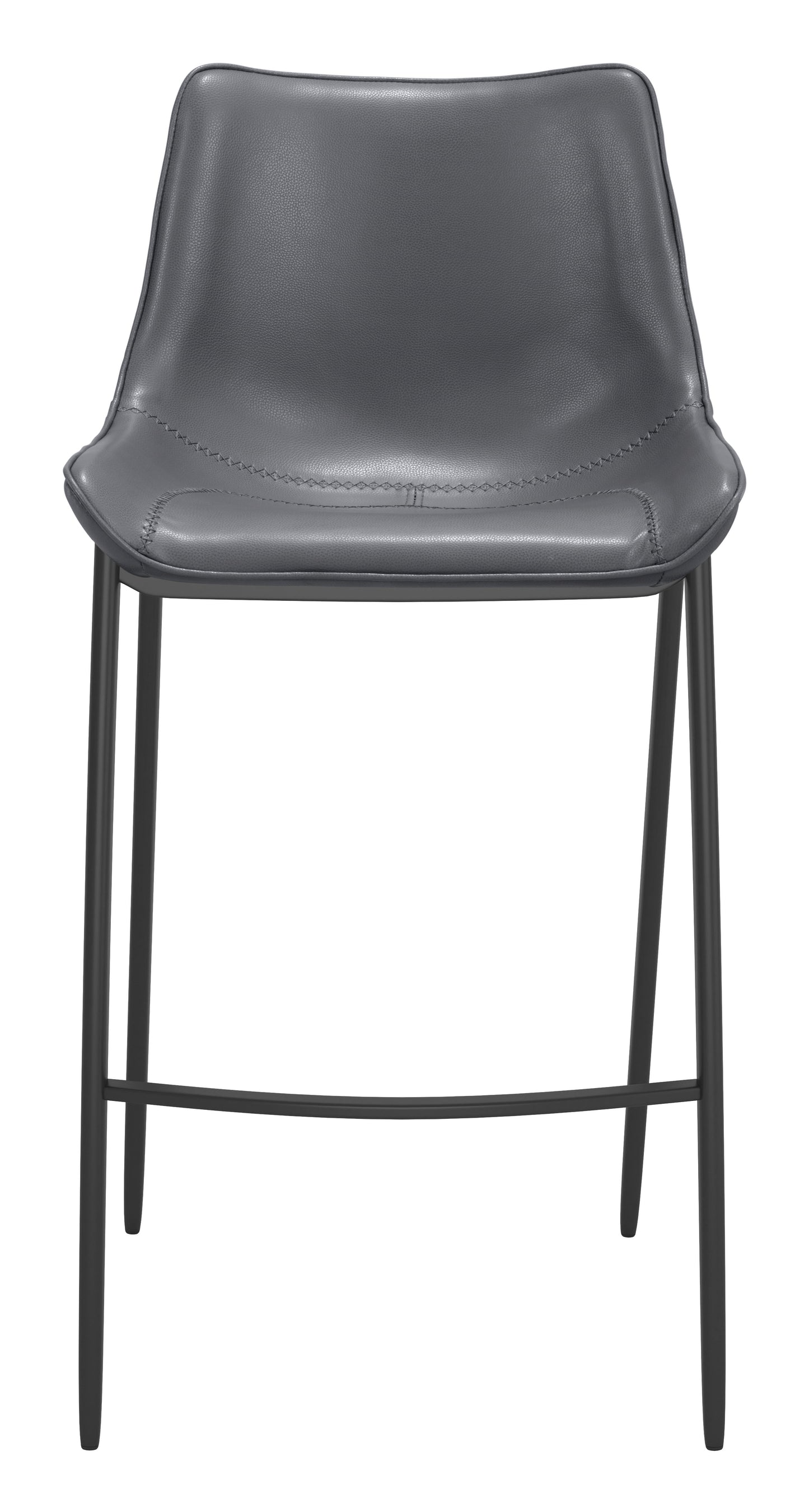 Juego de 2 taburetes de bar en gris oscuro y negro: calidad superior y diseño elegante para tu hogar.