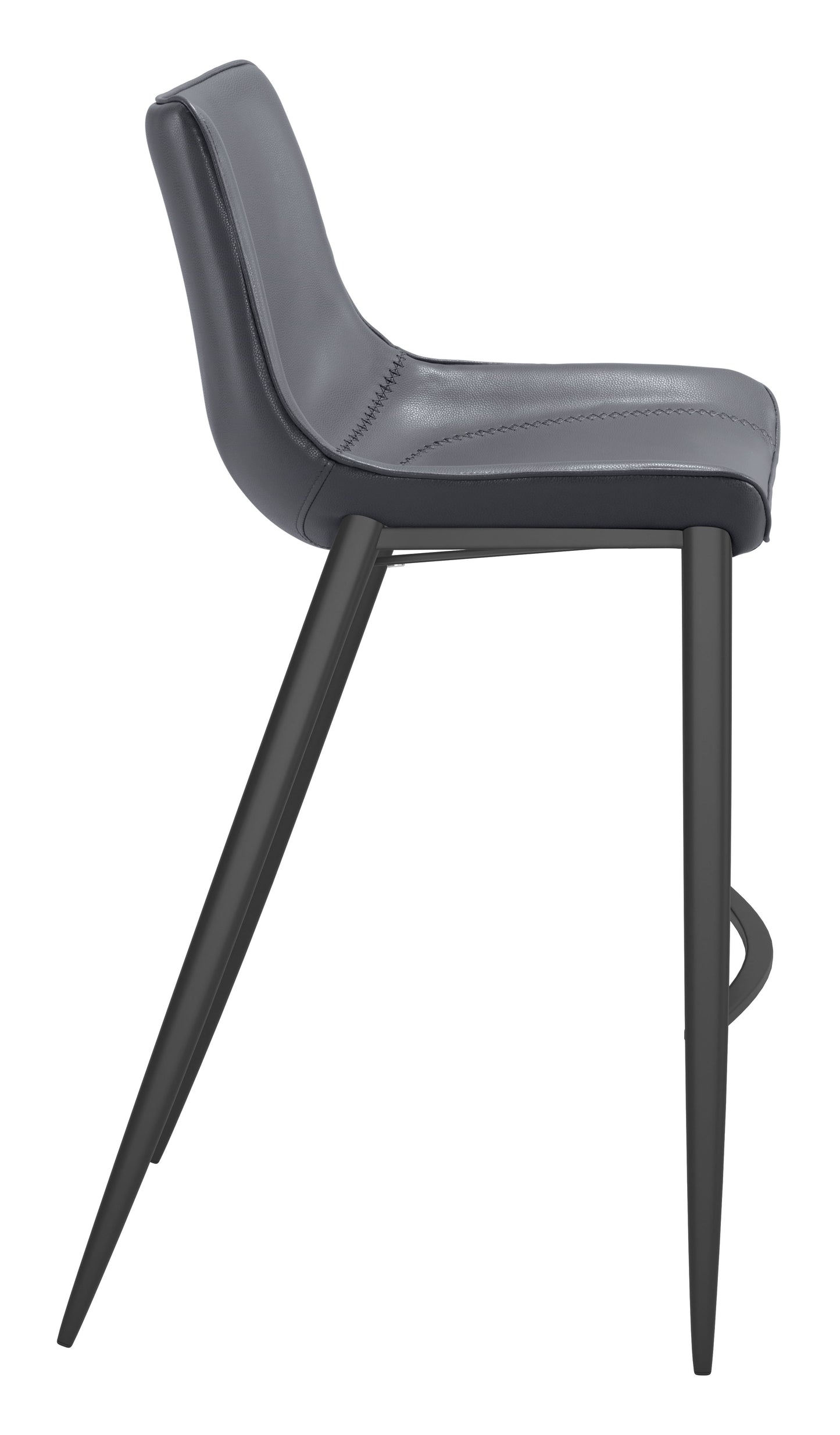 Juego de 2 taburetes de bar en gris oscuro y negro: calidad superior y diseño elegante para tu hogar.