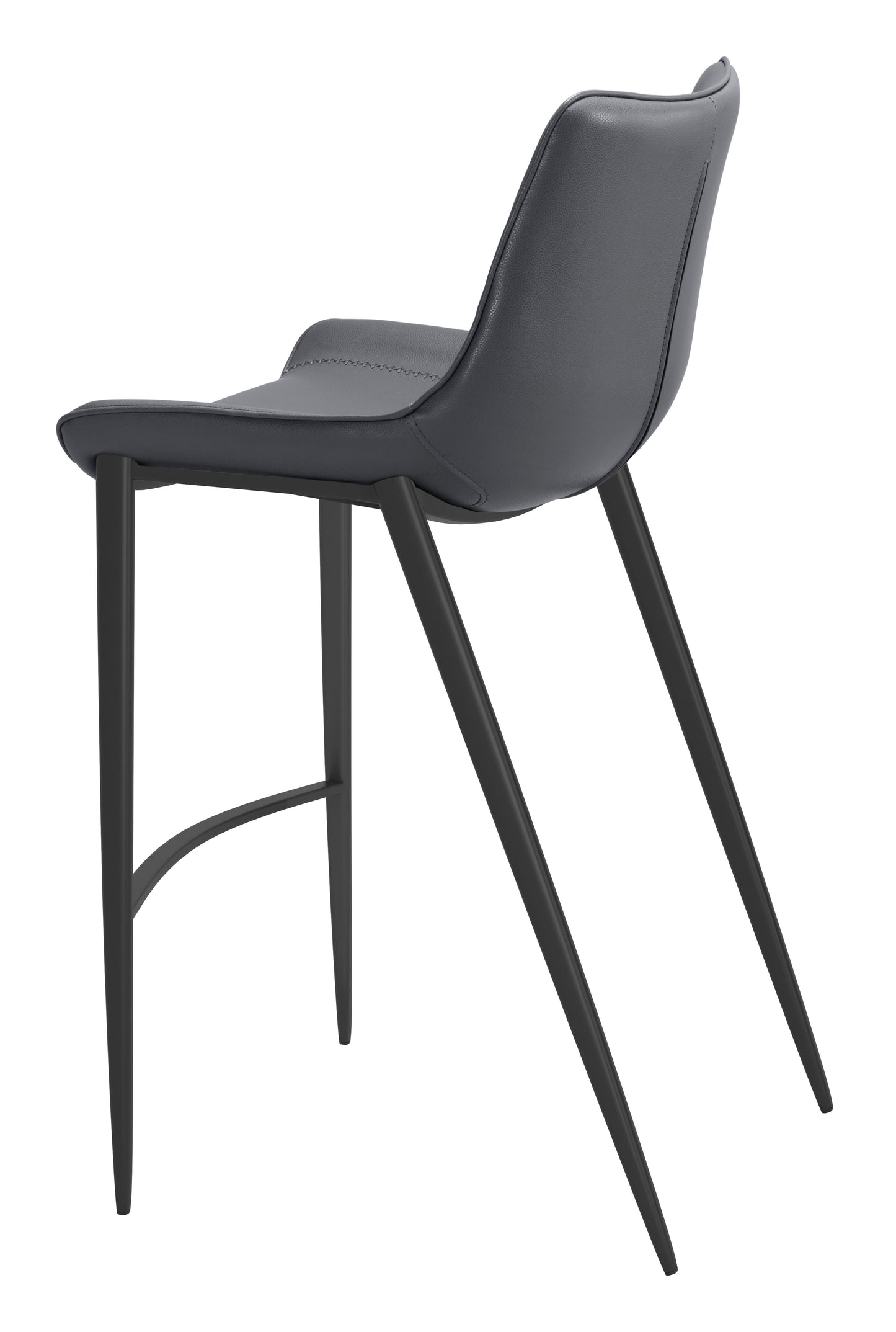 Juego de 2 taburetes de bar en gris oscuro y negro: calidad superior y diseño elegante para tu hogar.