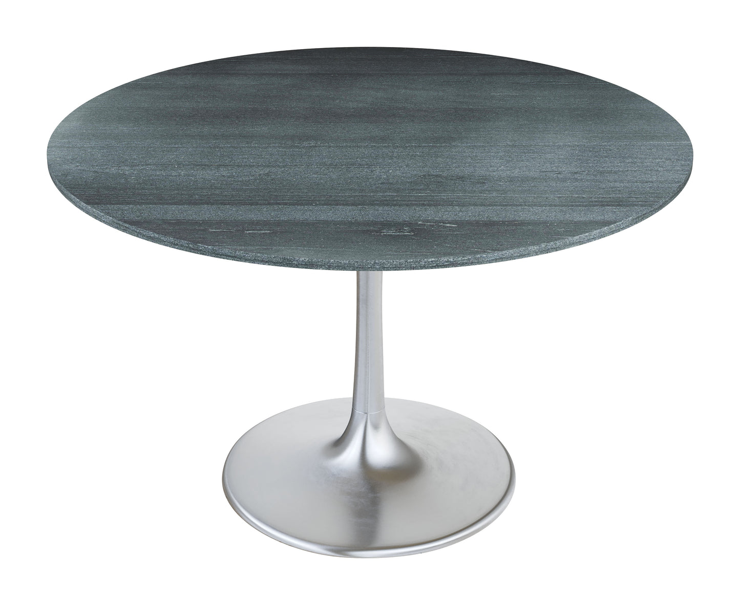 Mesa de comedor gris y plateada: elegante y duradera para espacios con estilo.