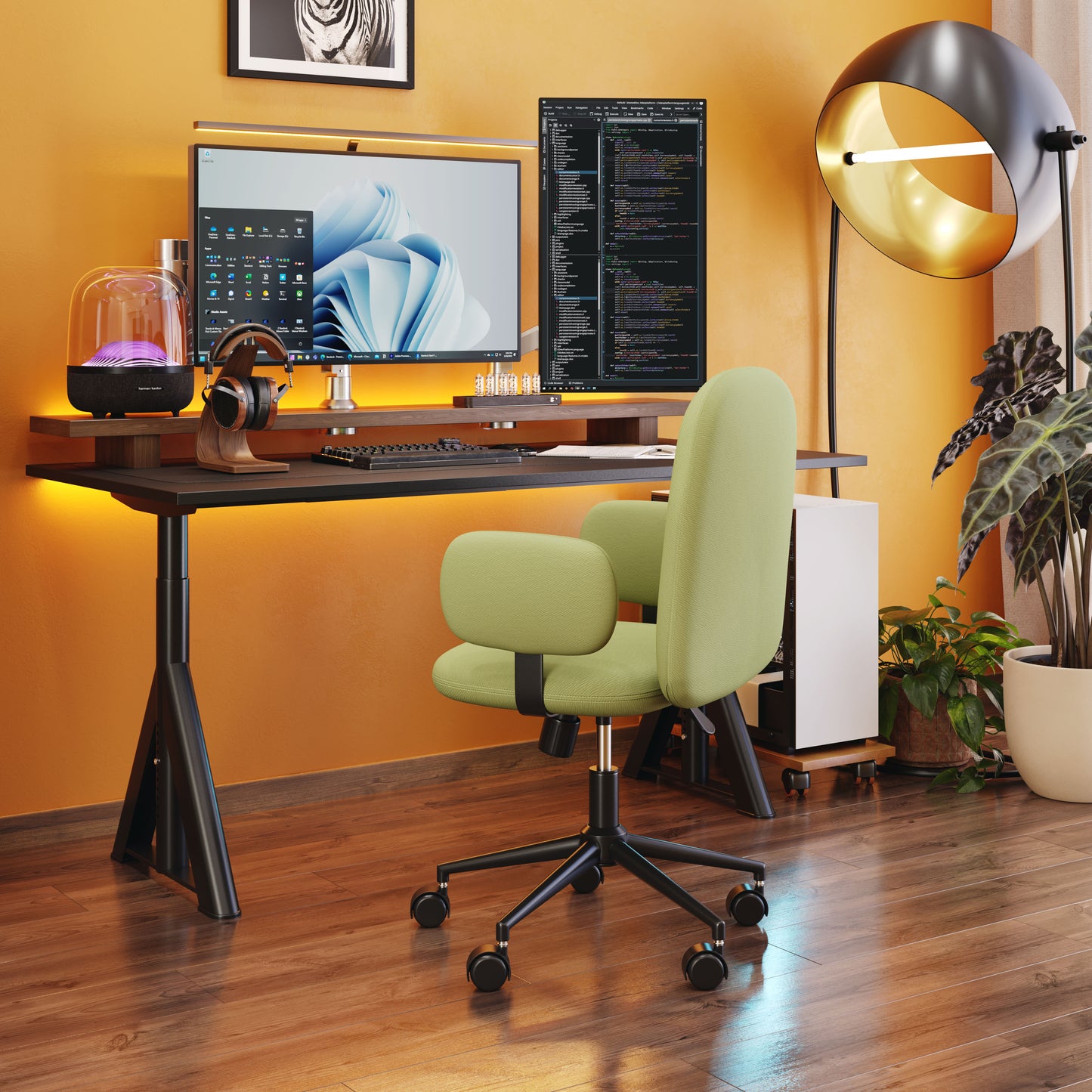 Silla de oficina verde oliva: moderna y ergonómica para el hogar y la oficina