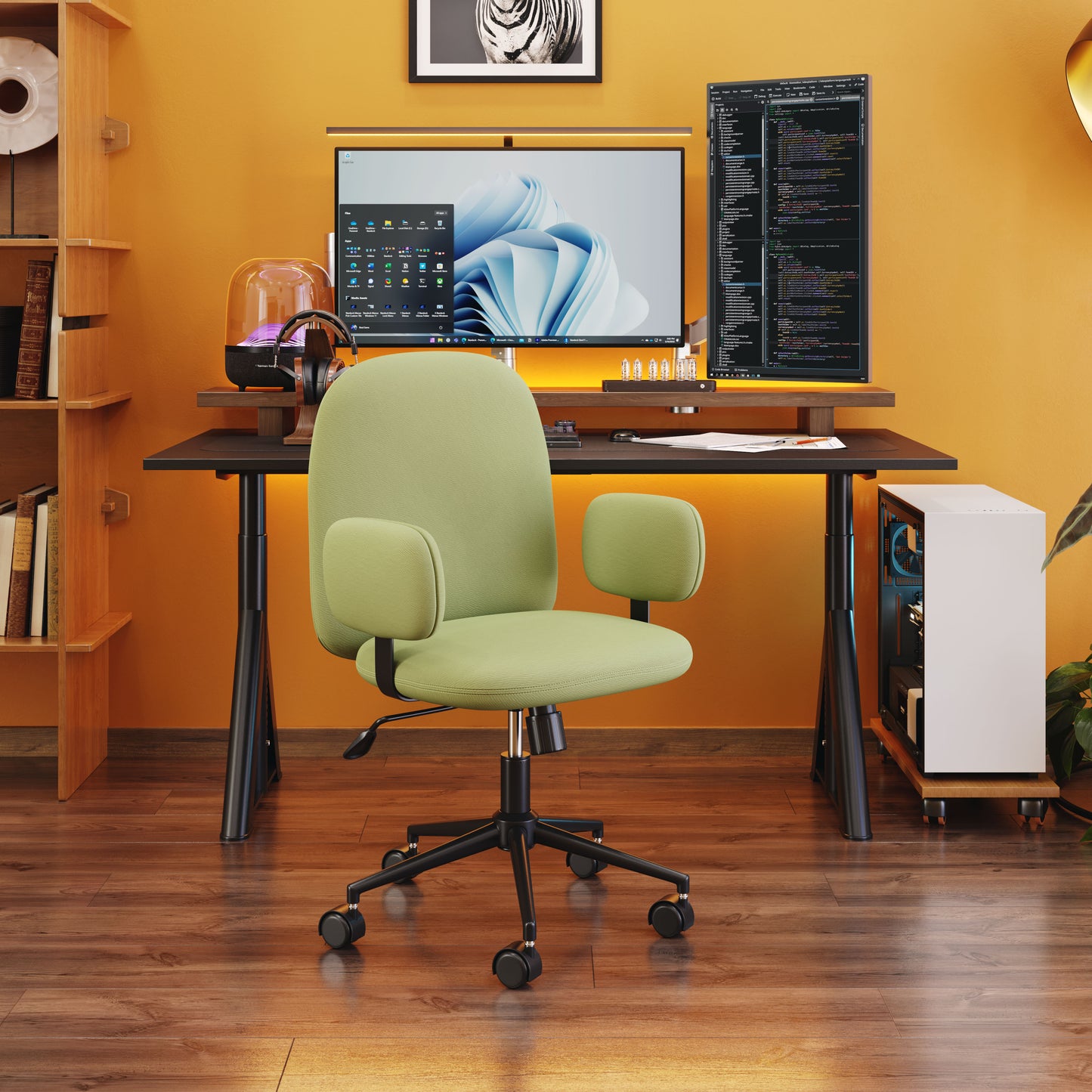 Silla de oficina verde oliva: moderna y ergonómica para el hogar y la oficina