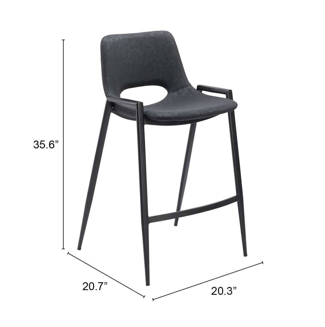 Counter Stool (Set of 2) Black - Premium Quality & Stylish Design for Your Home