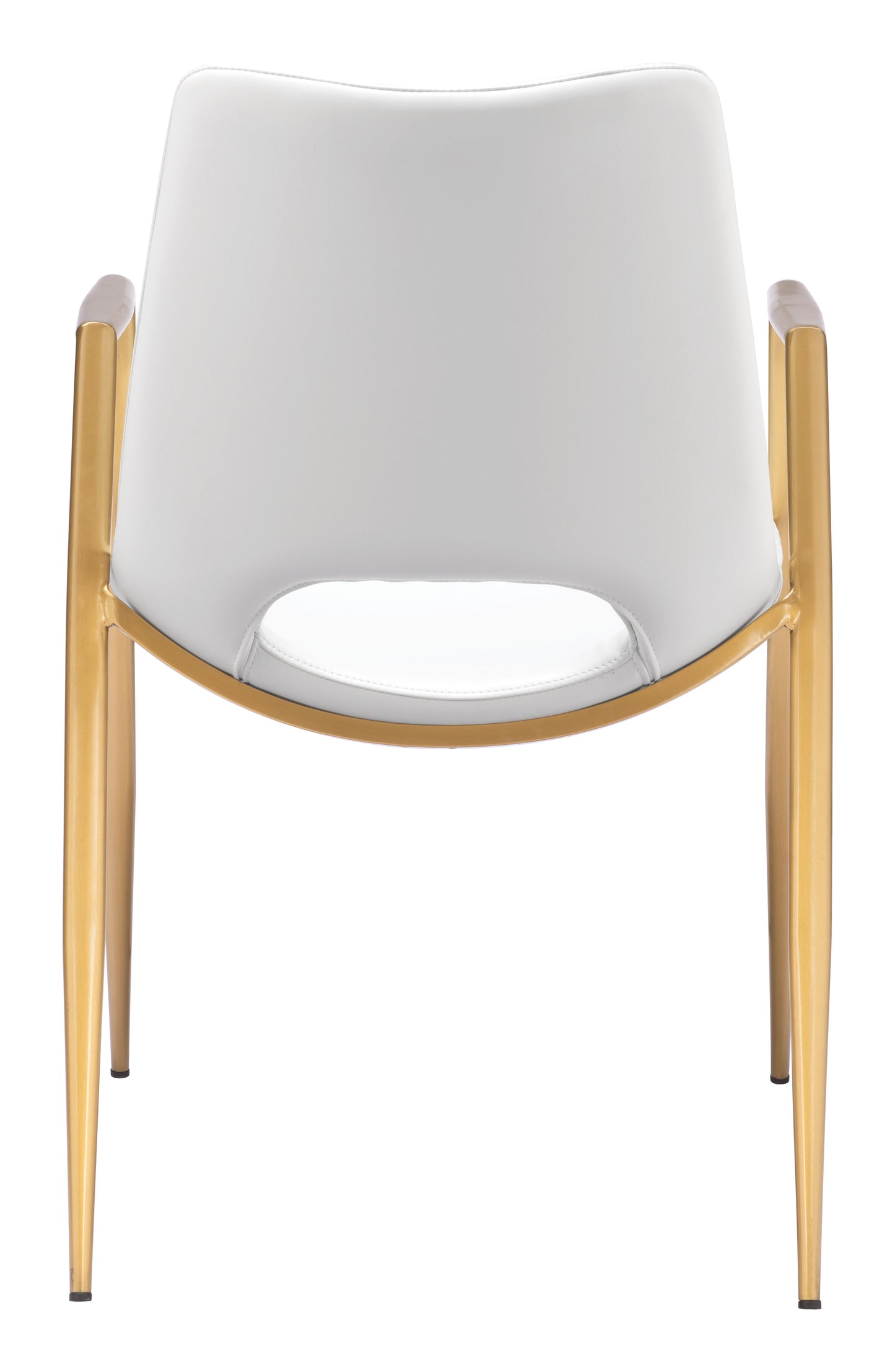 Chaise de salle à manger Desi (lot de 2) blanche et dorée