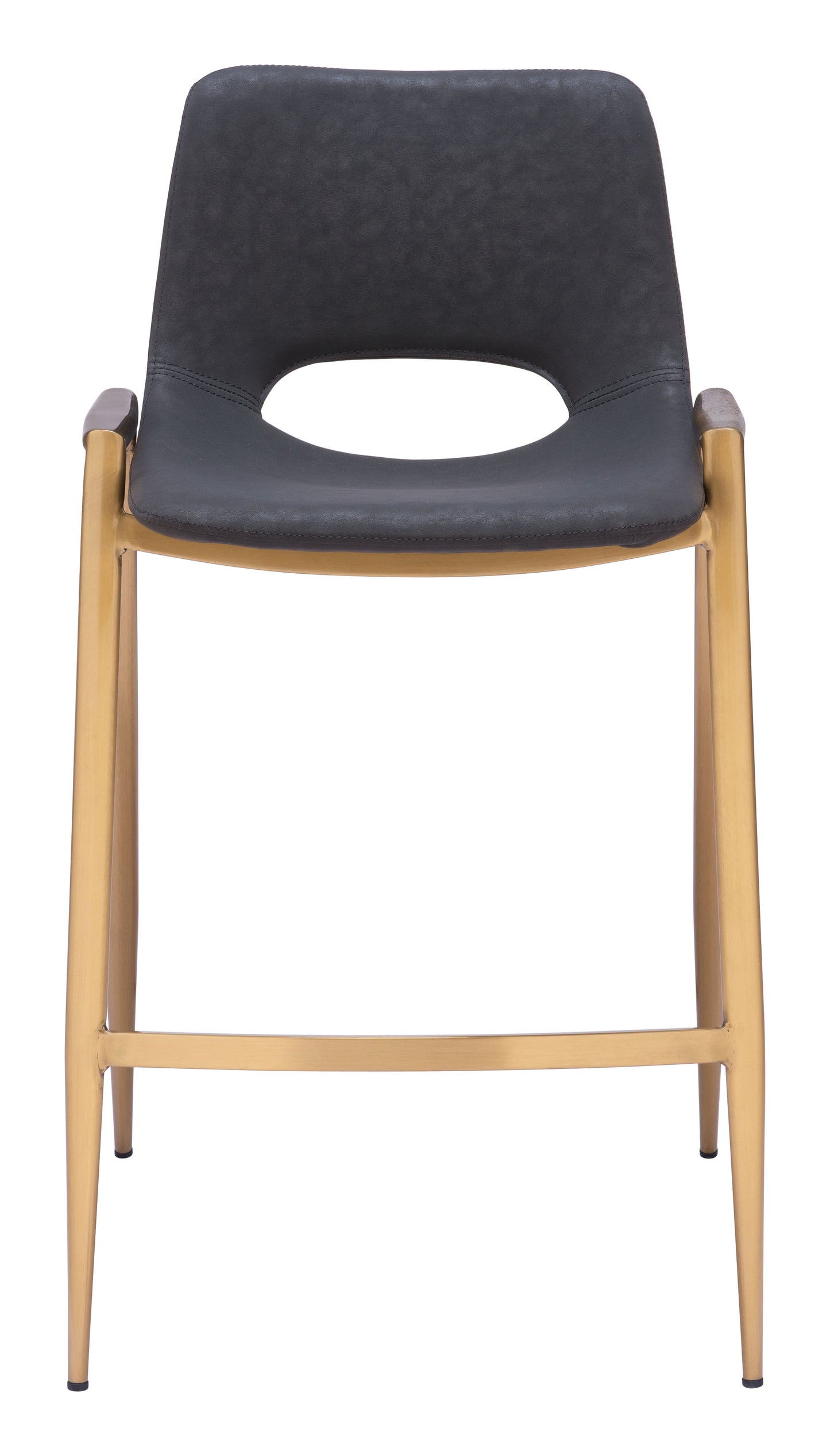 Tabouret de comptoir Desi (lot de 2) noir et or