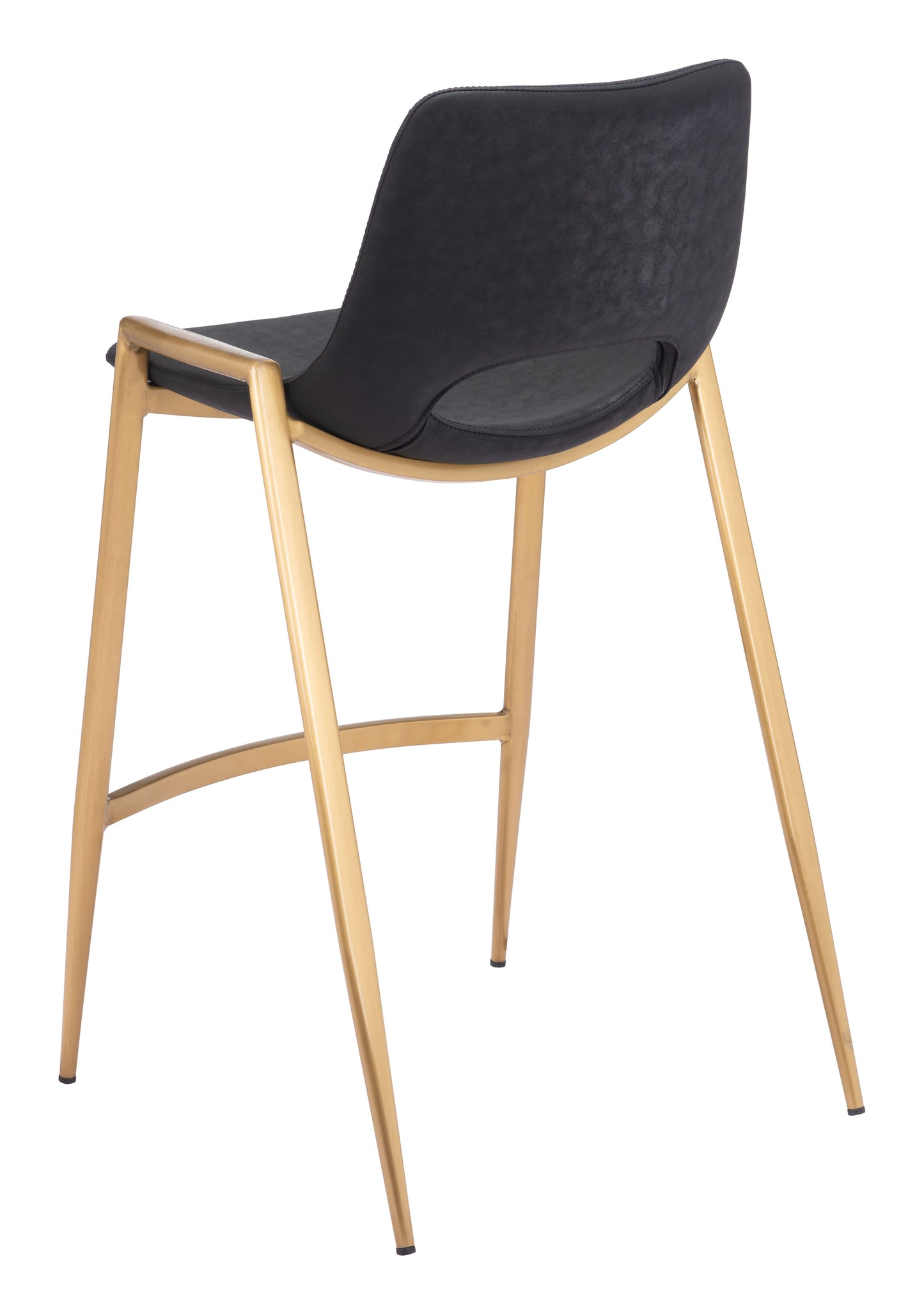 Tabouret de comptoir Desi (lot de 2) noir et or