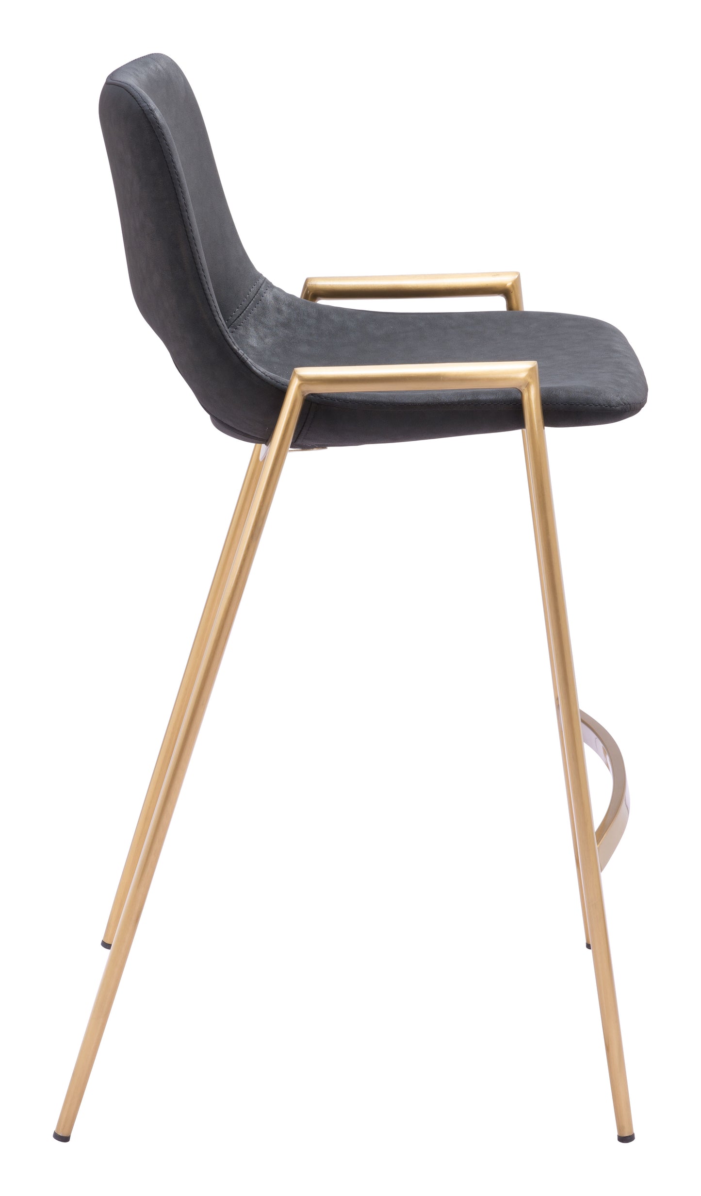 Tabouret de comptoir Desi (lot de 2) noir et or