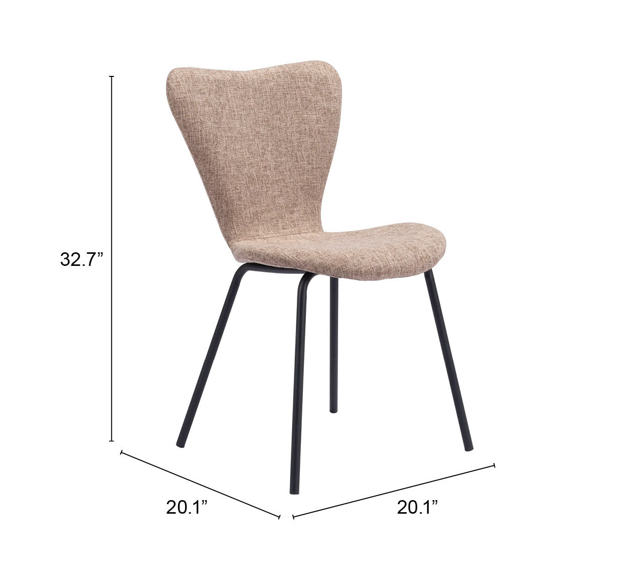 Sillas de comedor (juego de 2) color marrón: asientos modernos y ergonómicos para el hogar y la oficina