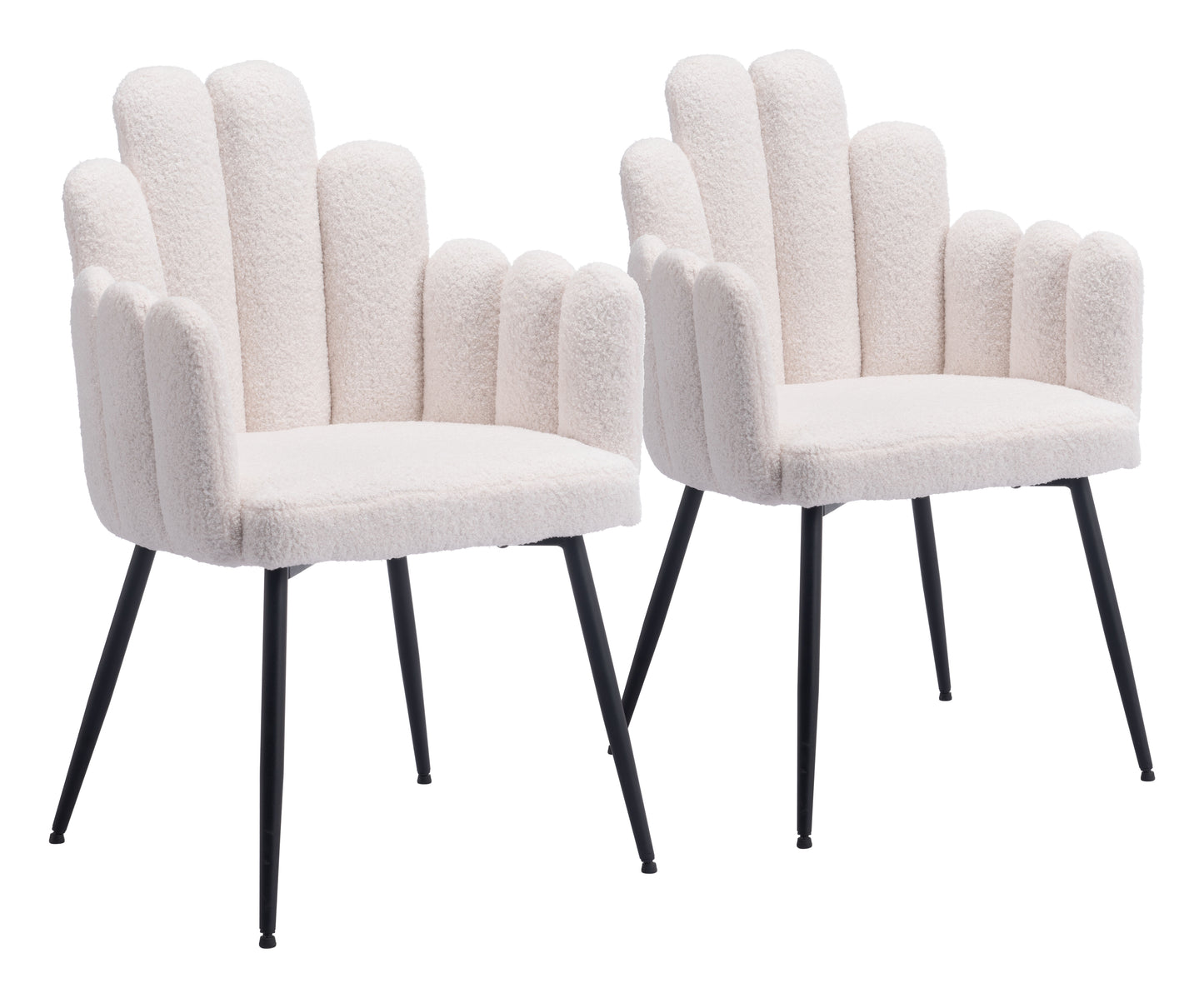 Sillas de comedor (juego de 2) color marfil: asientos modernos y ergonómicos para el hogar y la oficina