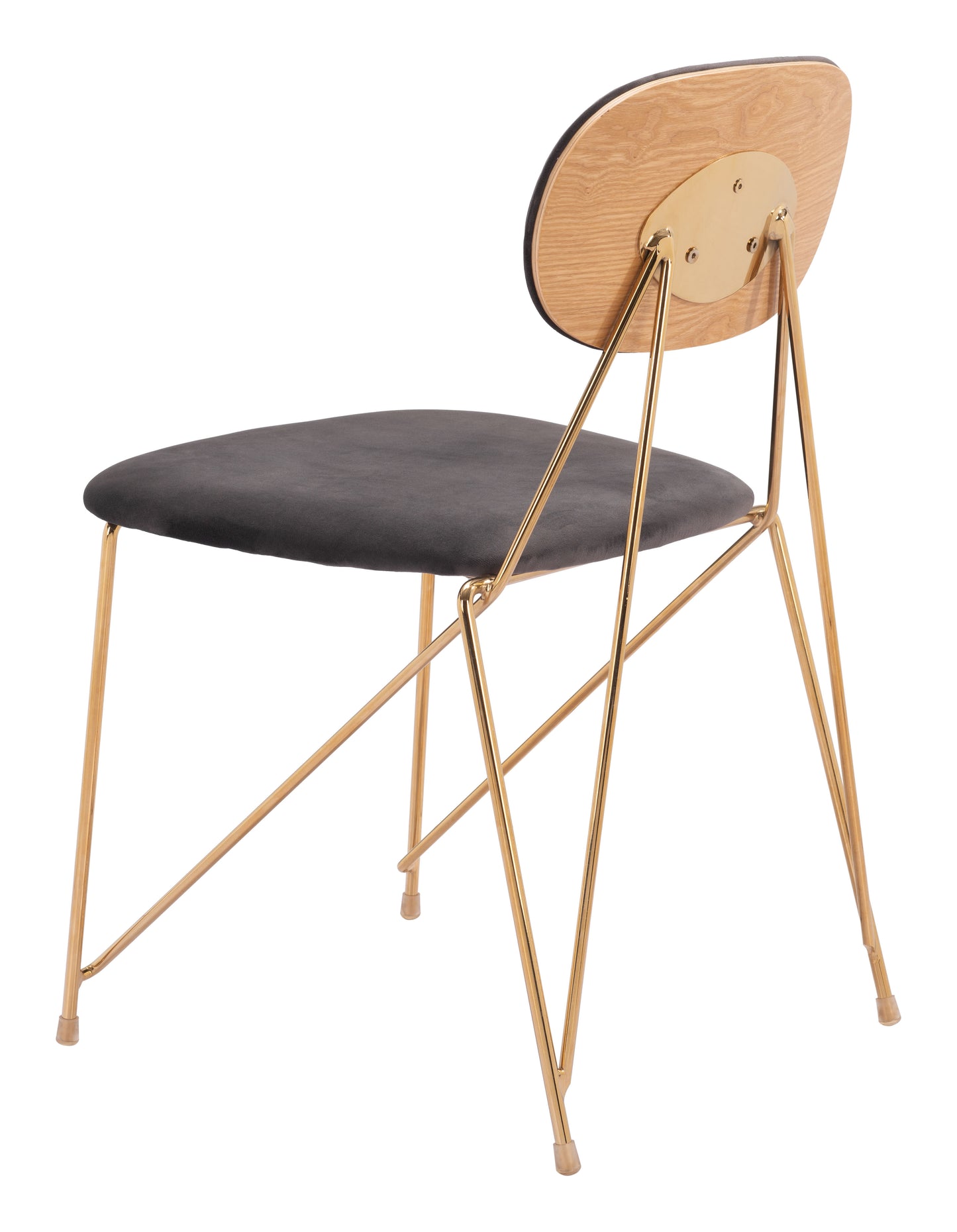 Chaise de salle à manger Georges (lot de 2) Gris et or