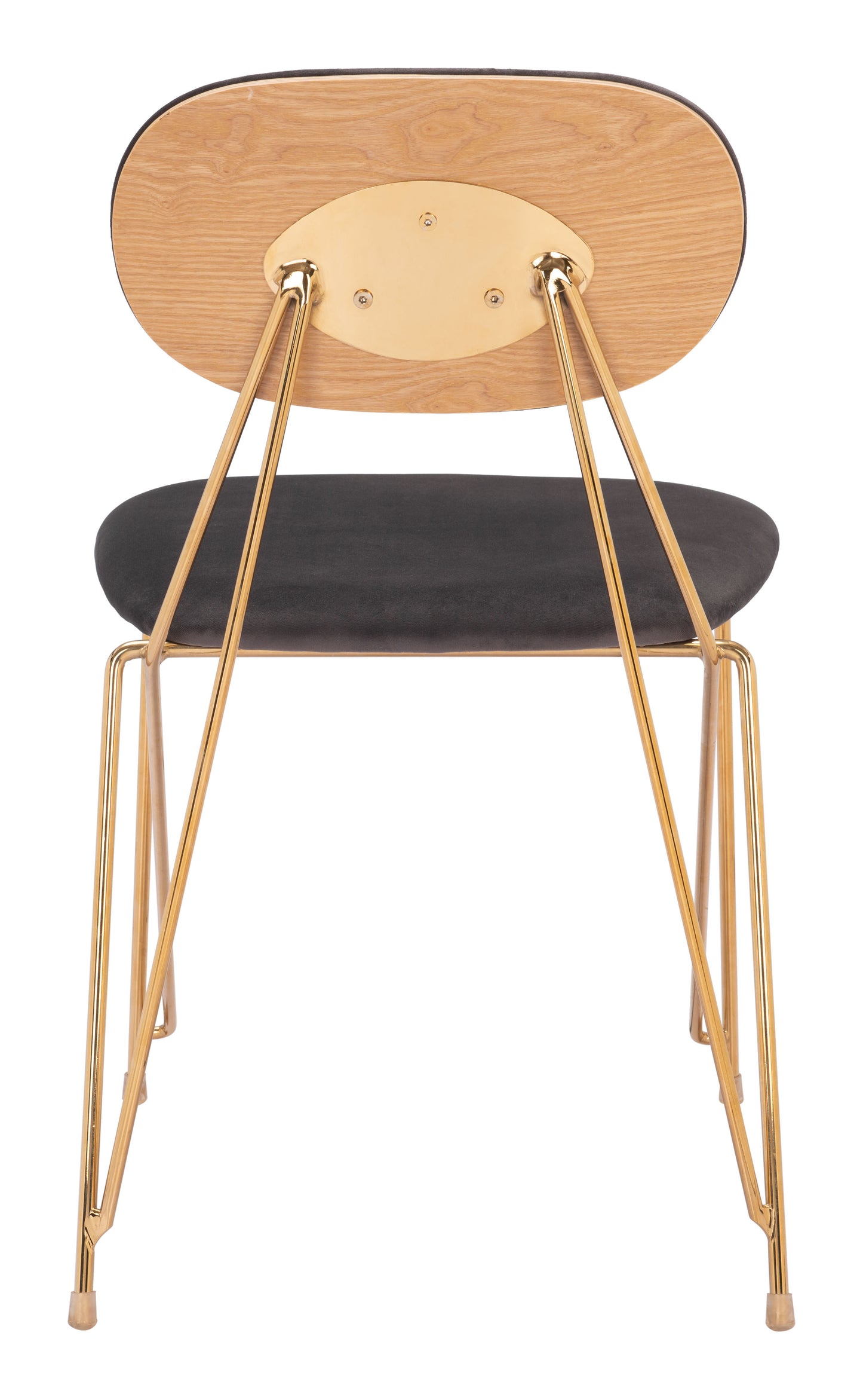 Juego de 2 sillas de comedor en gris y dorado: un asiento moderno y ergonómico para el hogar y la oficina.