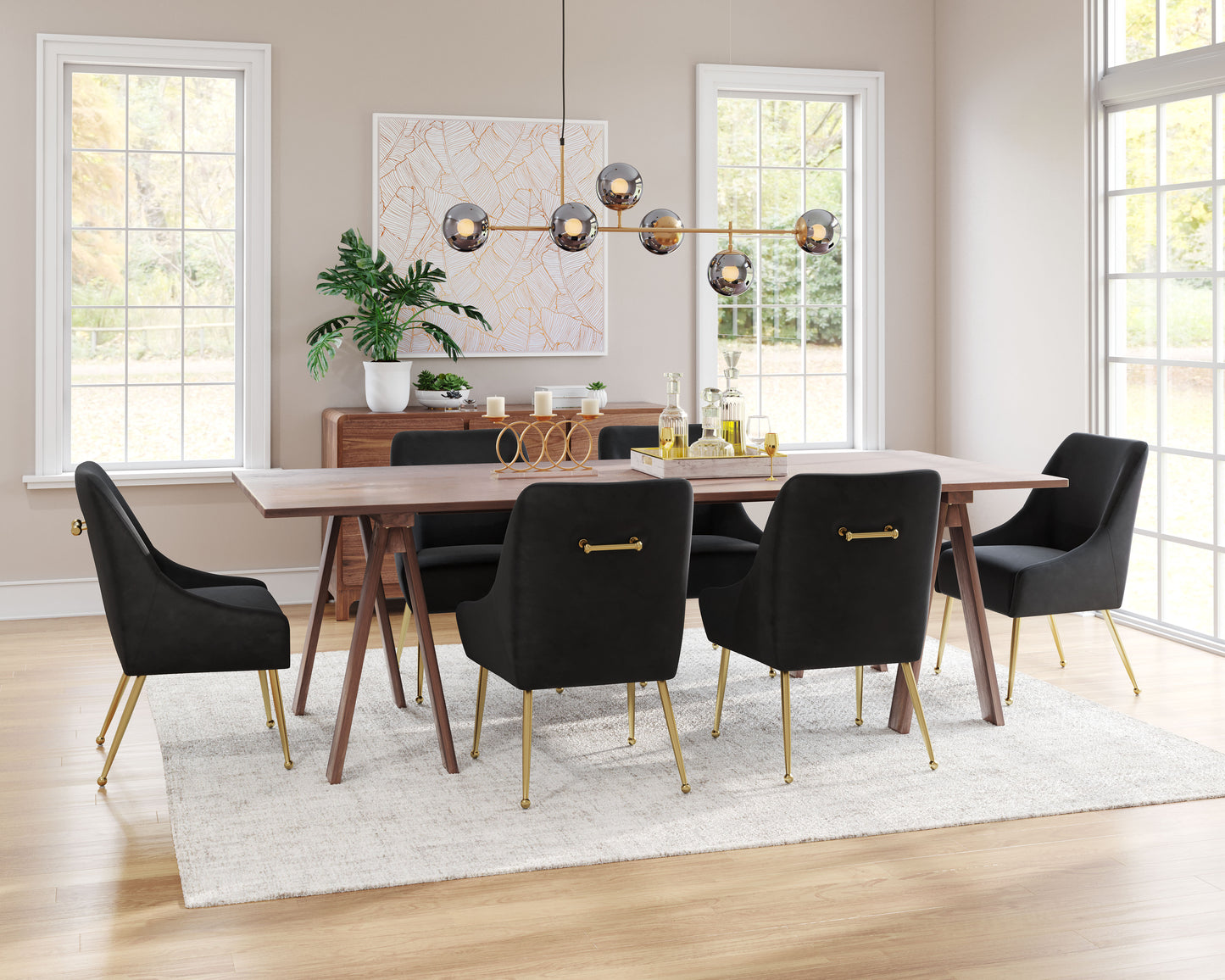 Dining Chair Black & Gold - Modern & Ergonomic Seating for Home & Office