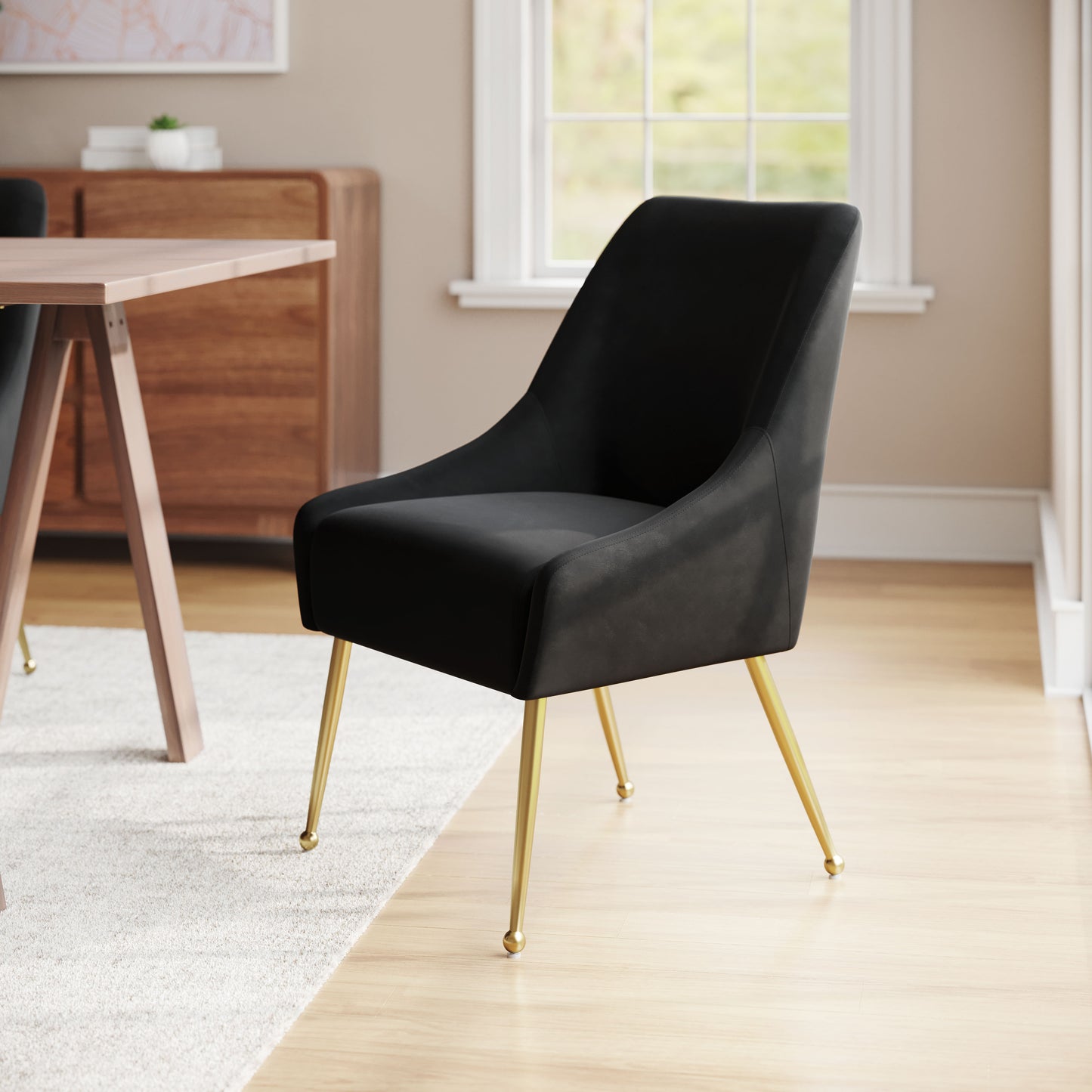 Dining Chair Black & Gold - Modern & Ergonomic Seating for Home & Office