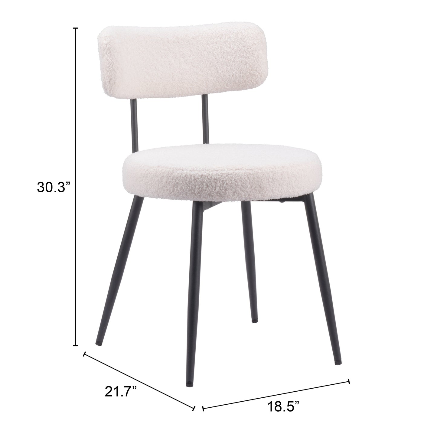 Sillas de comedor (juego de 2) color marfil: asientos modernos y ergonómicos para el hogar y la oficina