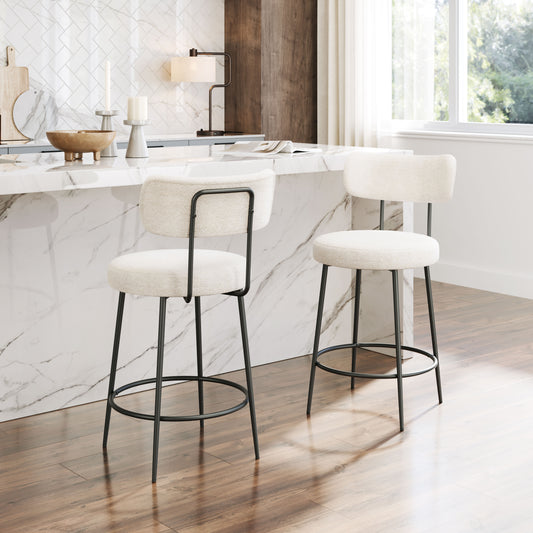 Counter Stool (Set of 2) Ivory - Premium Quality & Stylish Design for Your Home