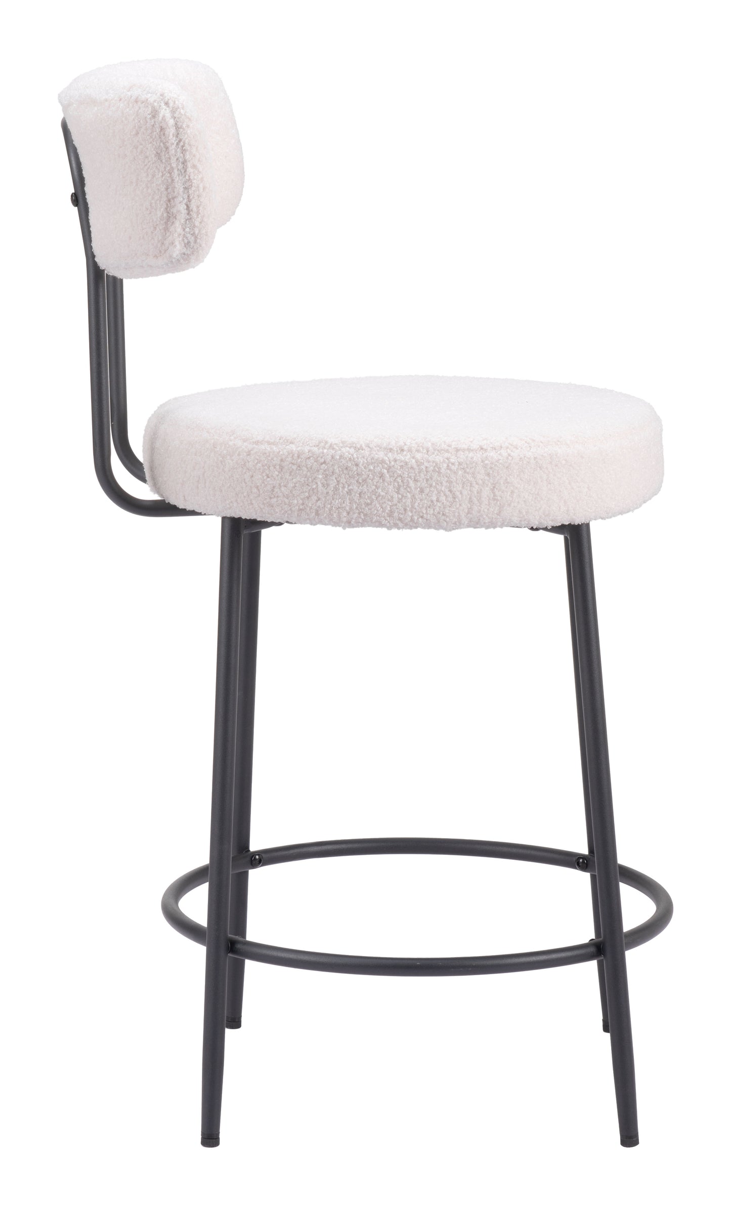 Juego de 2 taburetes de mostrador color marfil: calidad superior y diseño elegante para tu hogar.