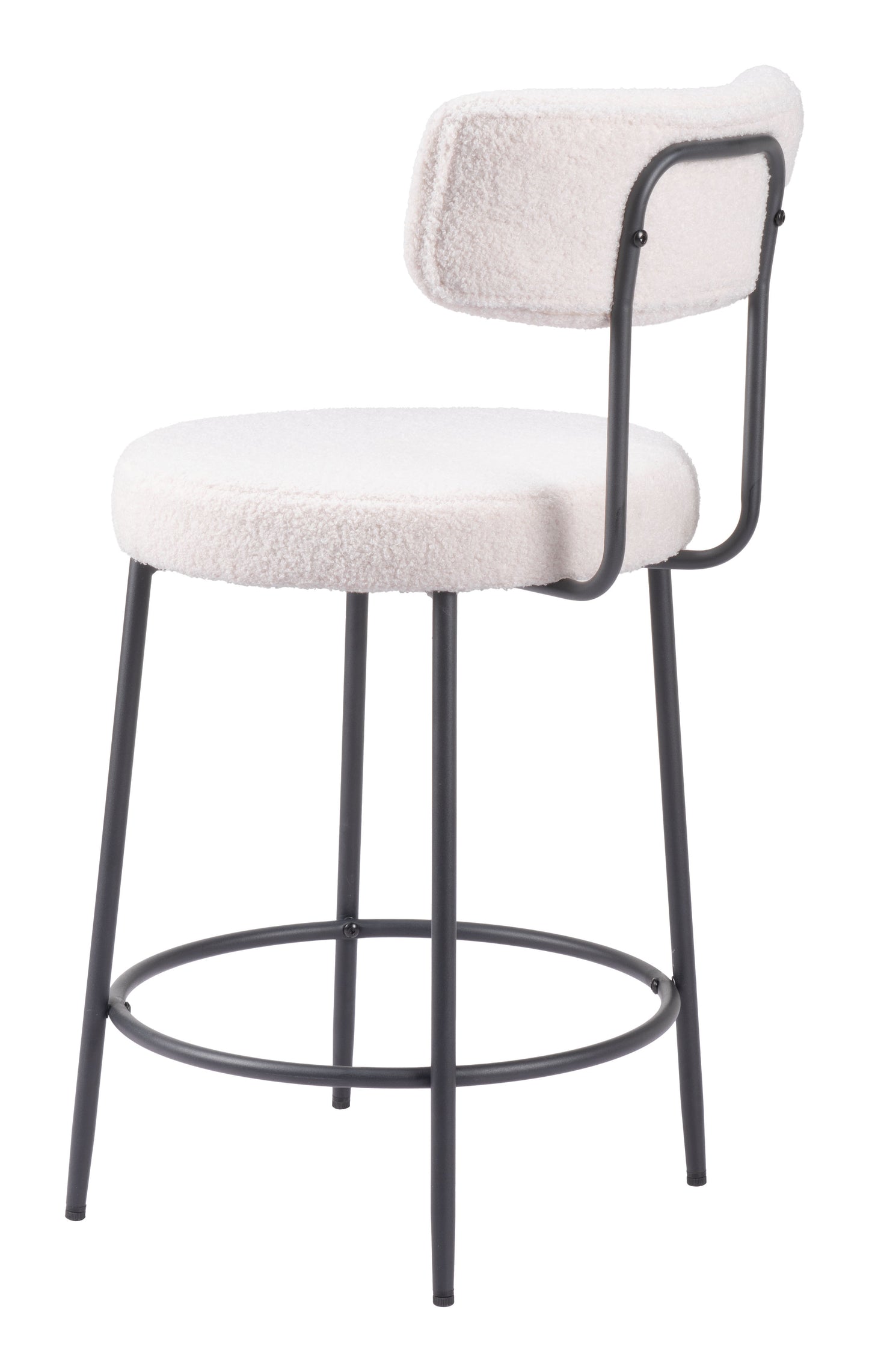 Juego de 2 taburetes de mostrador color marfil: calidad superior y diseño elegante para tu hogar.