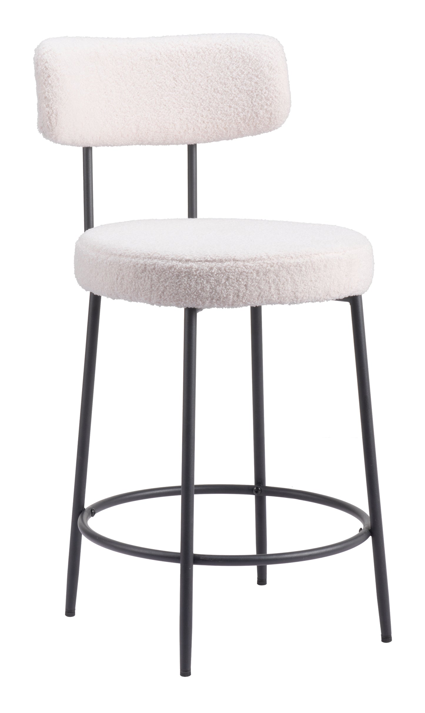 Juego de 2 taburetes de mostrador color marfil: calidad superior y diseño elegante para tu hogar.