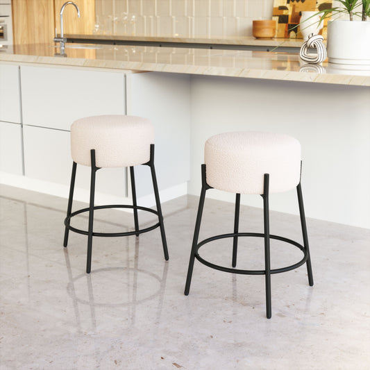 Counter Stool (Set of 2) Ivory - Premium Quality & Stylish Design for Your Home