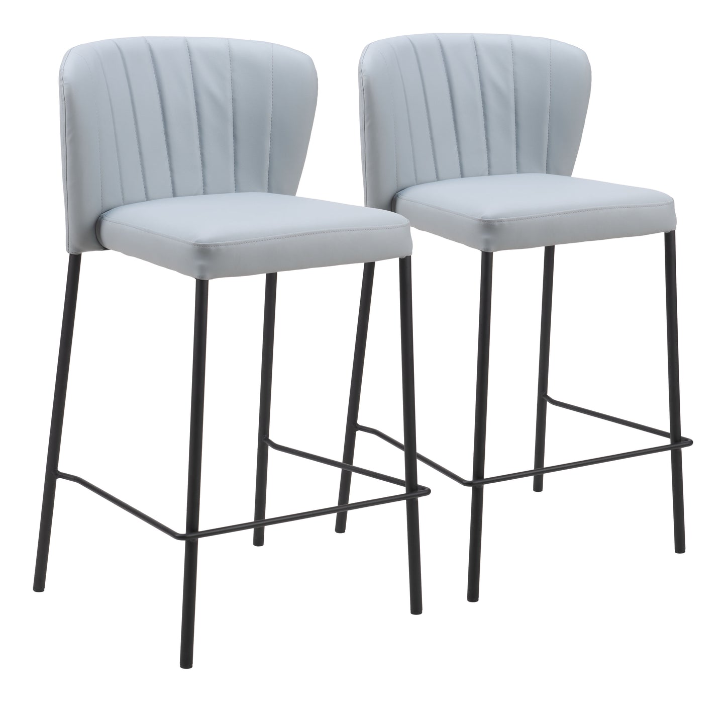 Juego de 2 taburetes de mostrador en gris: calidad superior y diseño elegante para tu hogar.