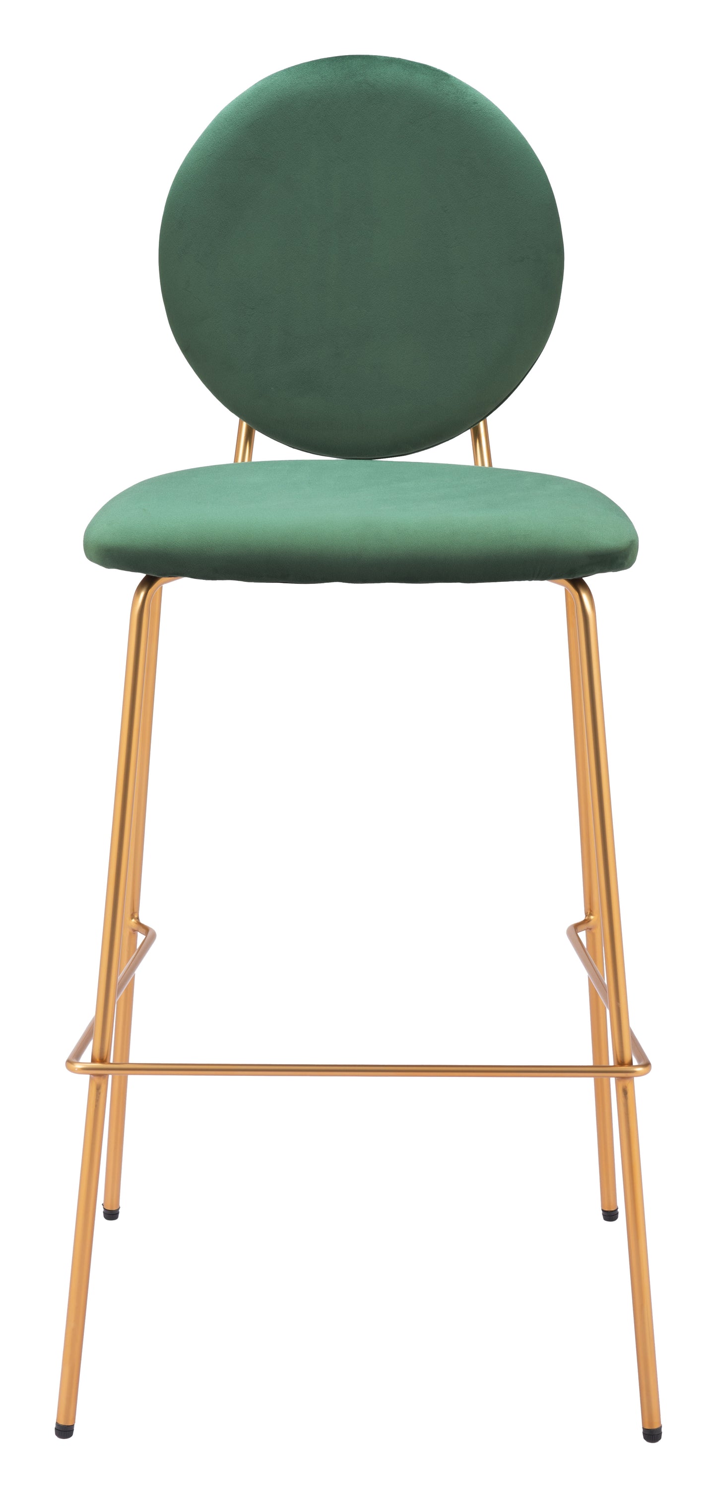 Juego de 2 taburetes de bar en verde y dorado: calidad superior y diseño elegante para tu hogar.