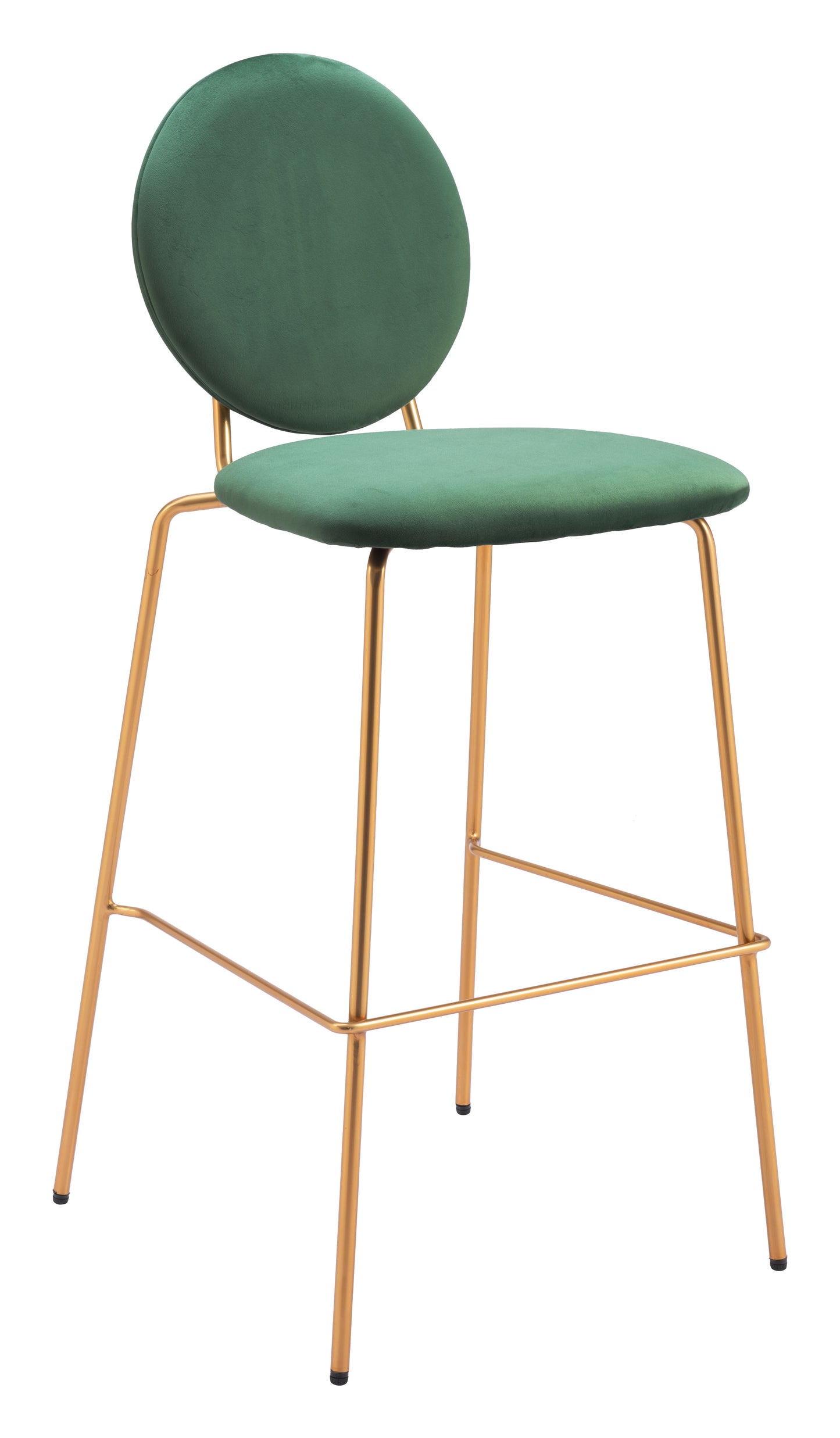Juego de 2 taburetes de bar en verde y dorado: calidad superior y diseño elegante para tu hogar.