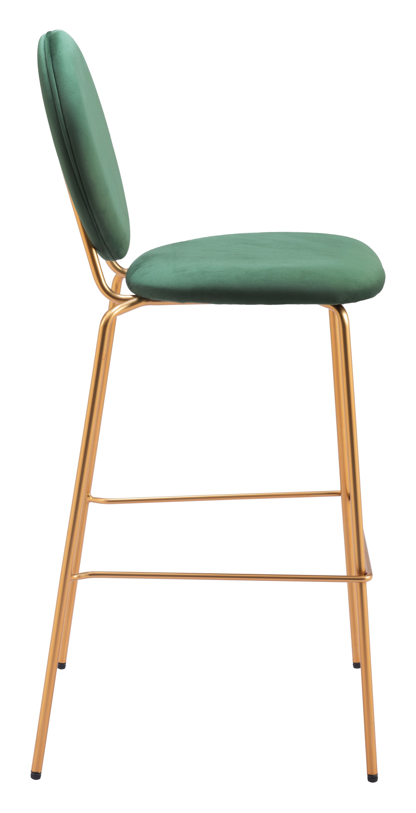 Juego de 2 taburetes de bar en verde y dorado: calidad superior y diseño elegante para tu hogar.