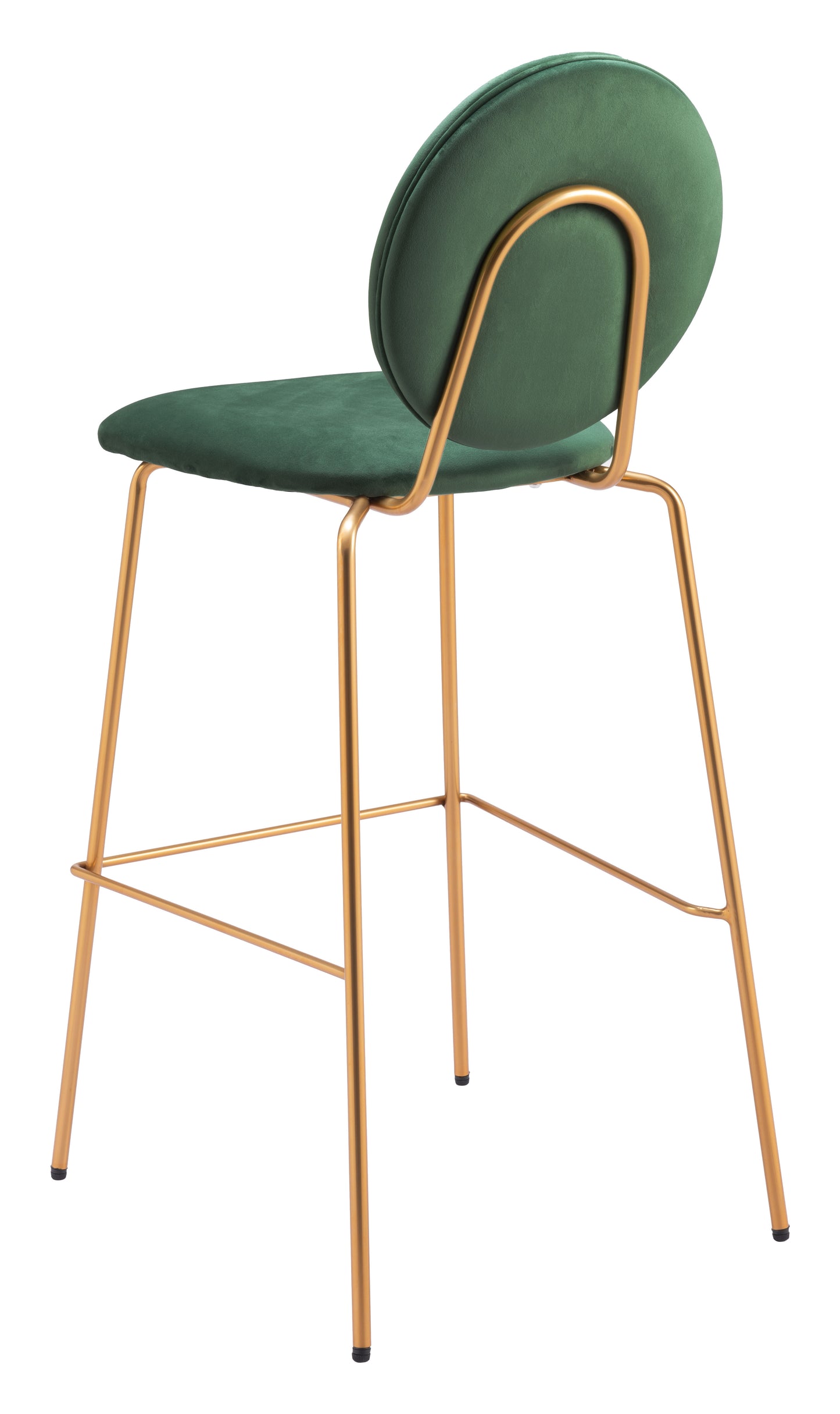Juego de 2 taburetes de bar en verde y dorado: calidad superior y diseño elegante para tu hogar.