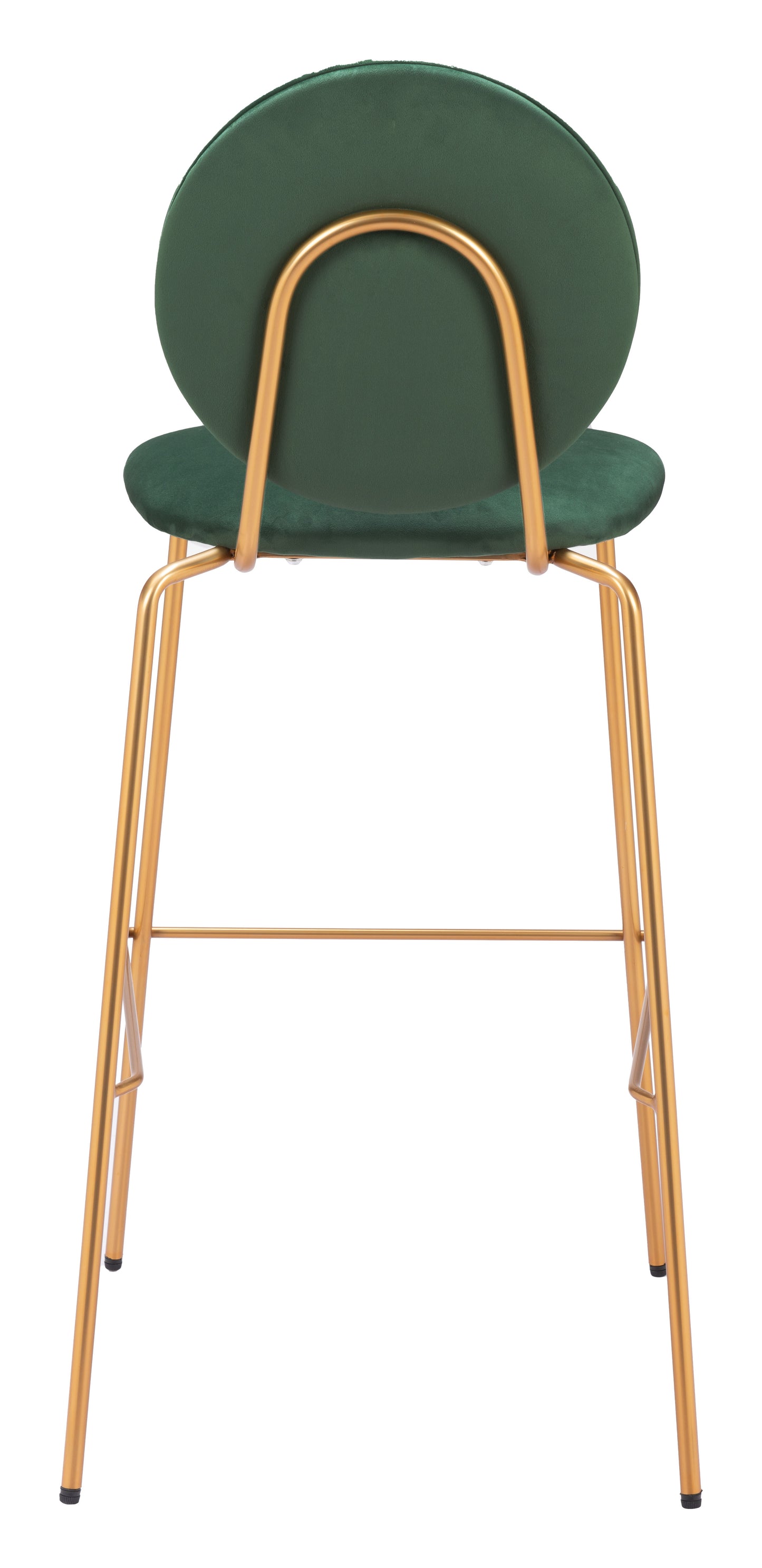 Juego de 2 taburetes de bar en verde y dorado: calidad superior y diseño elegante para tu hogar.