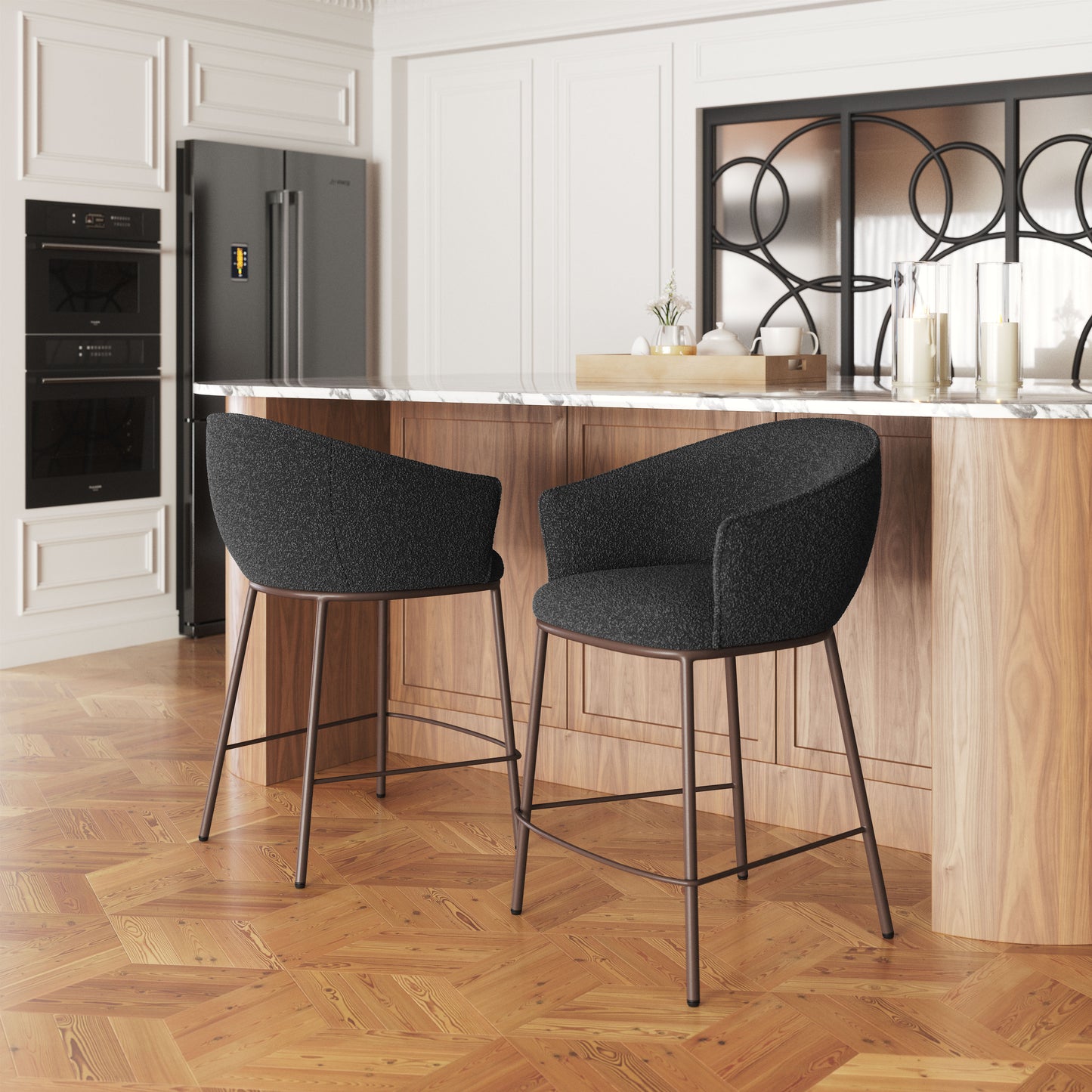 Counter Stool Black & Bronze - Premium Quality & Stylish Design for Your Home