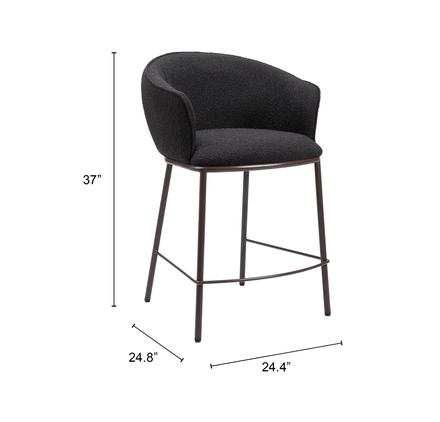 Counter Stool Black & Bronze - Premium Quality & Stylish Design for Your Home