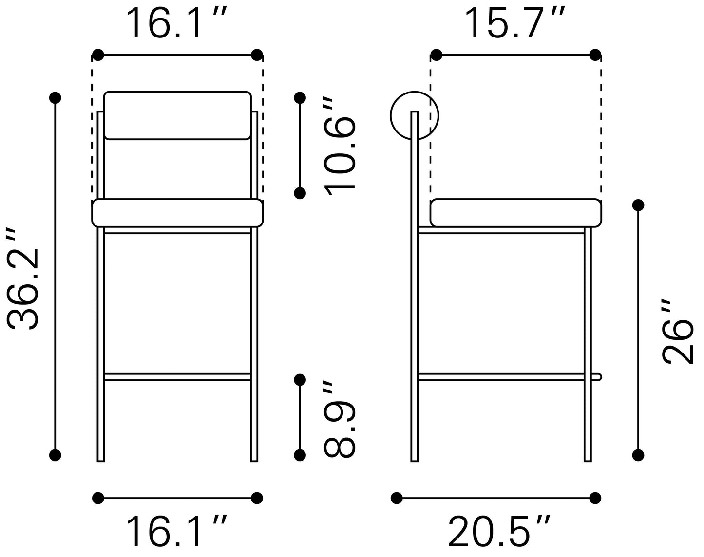 Juego de 2 taburetes de mostrador en rojo y bronce: calidad superior y diseño elegante para tu hogar.