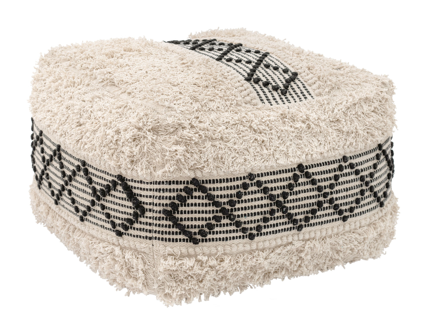 Otomana beige y negra: calidad superior y diseño elegante para su hogar