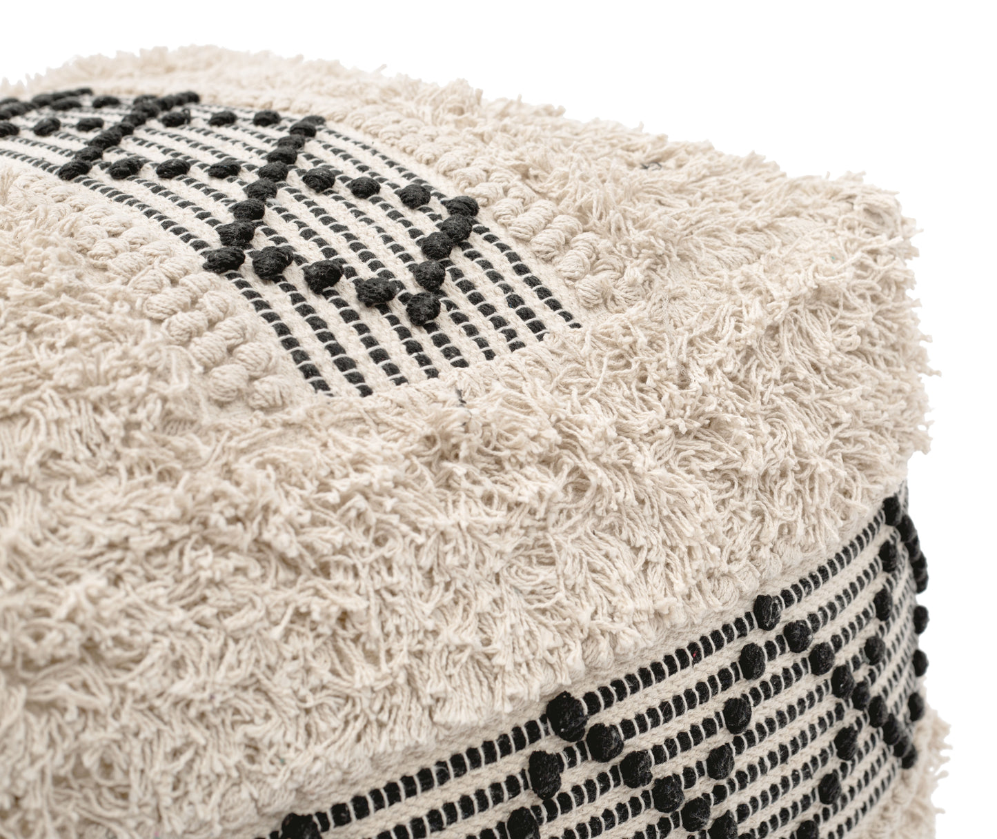 Otomana beige y negra: calidad superior y diseño elegante para su hogar