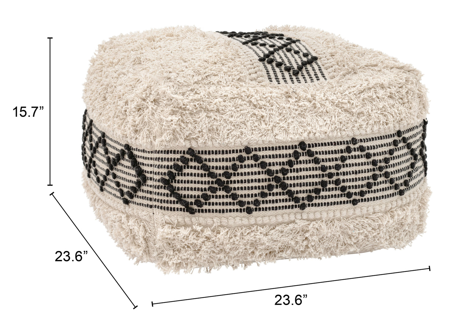Otomana beige y negra: calidad superior y diseño elegante para su hogar