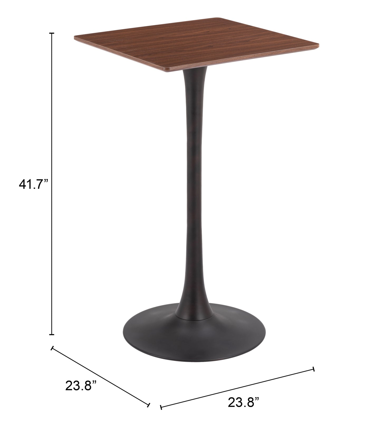 Mesa de bar marrón: mesa de comedor elegante y duradera para espacios con estilo