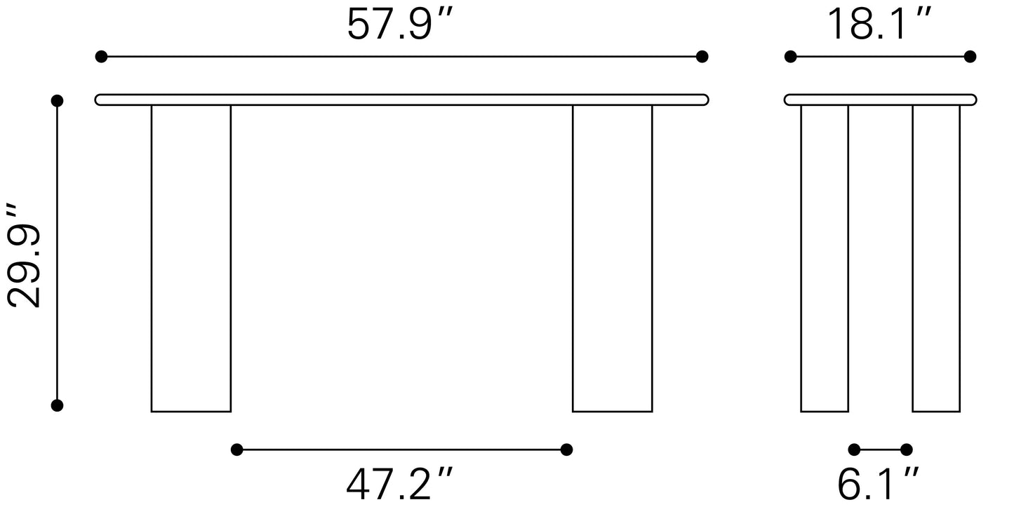 Console Table Natural - Elegant & Durable Dining Table for Stylish Spaces