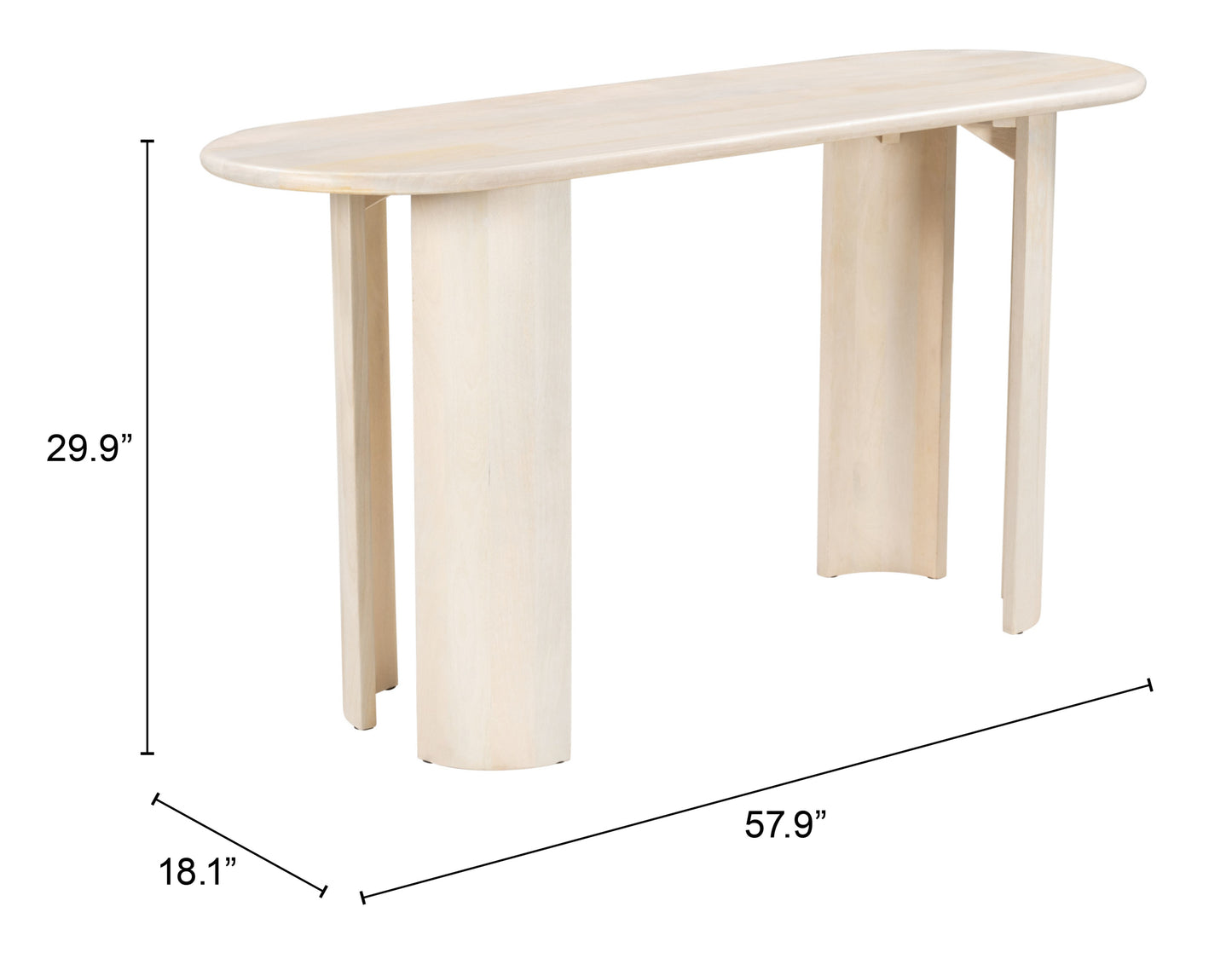 Console Table Natural - Elegant & Durable Dining Table for Stylish Spaces