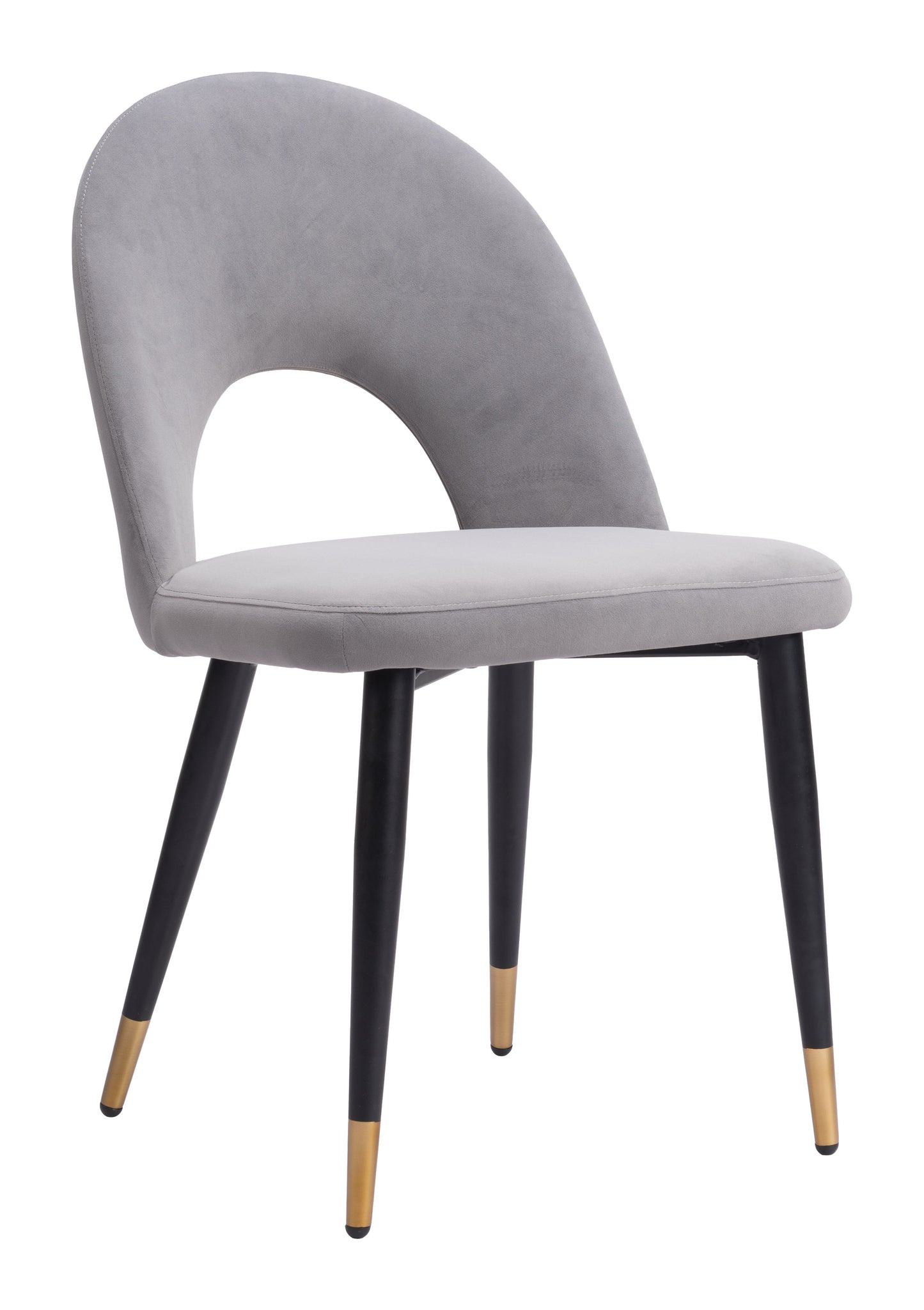 Juego de 2 sillas de comedor grises: asientos modernos y ergonómicos para el hogar y la oficina