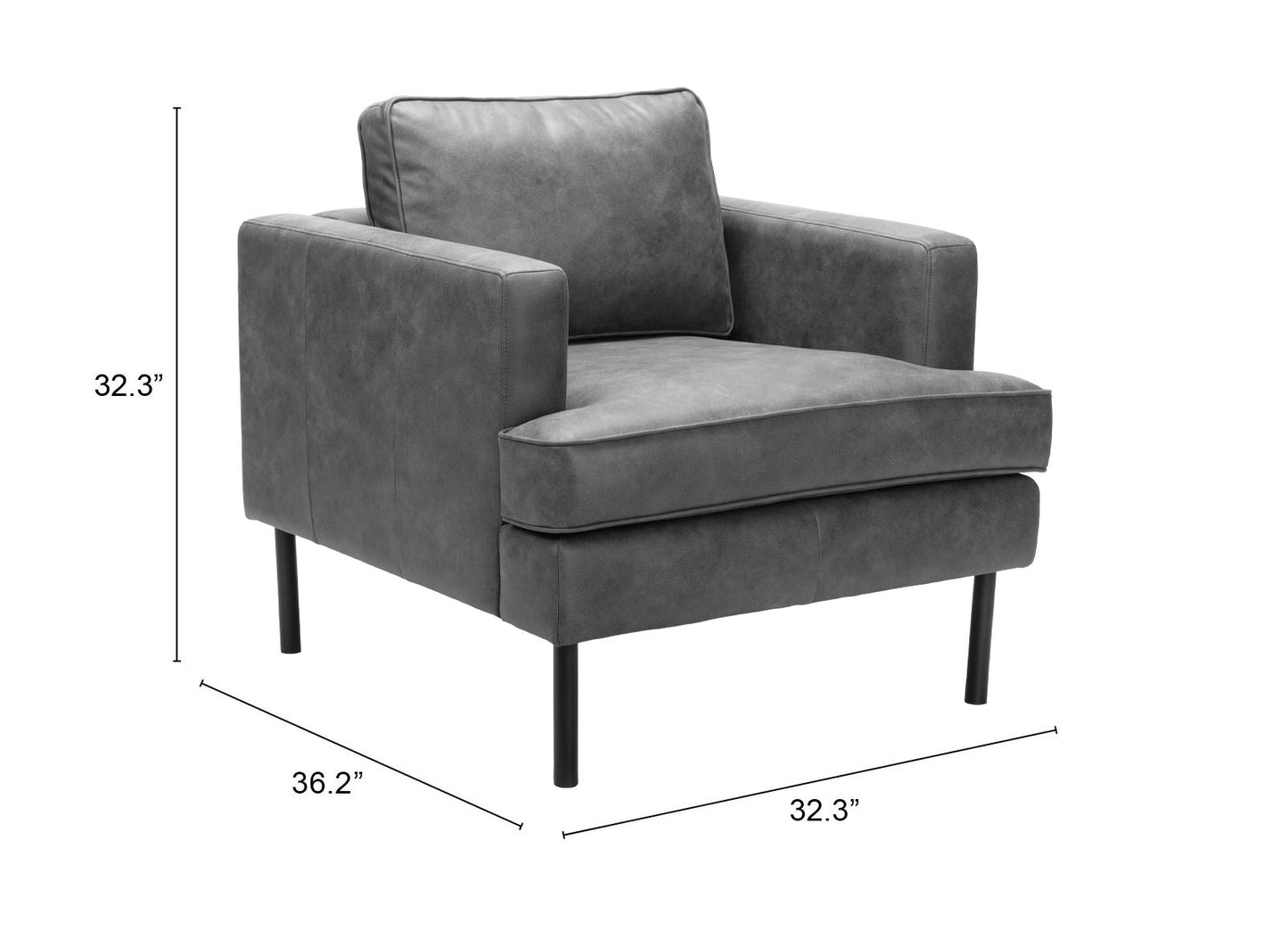 Fauteuil Decade Vintage Gris