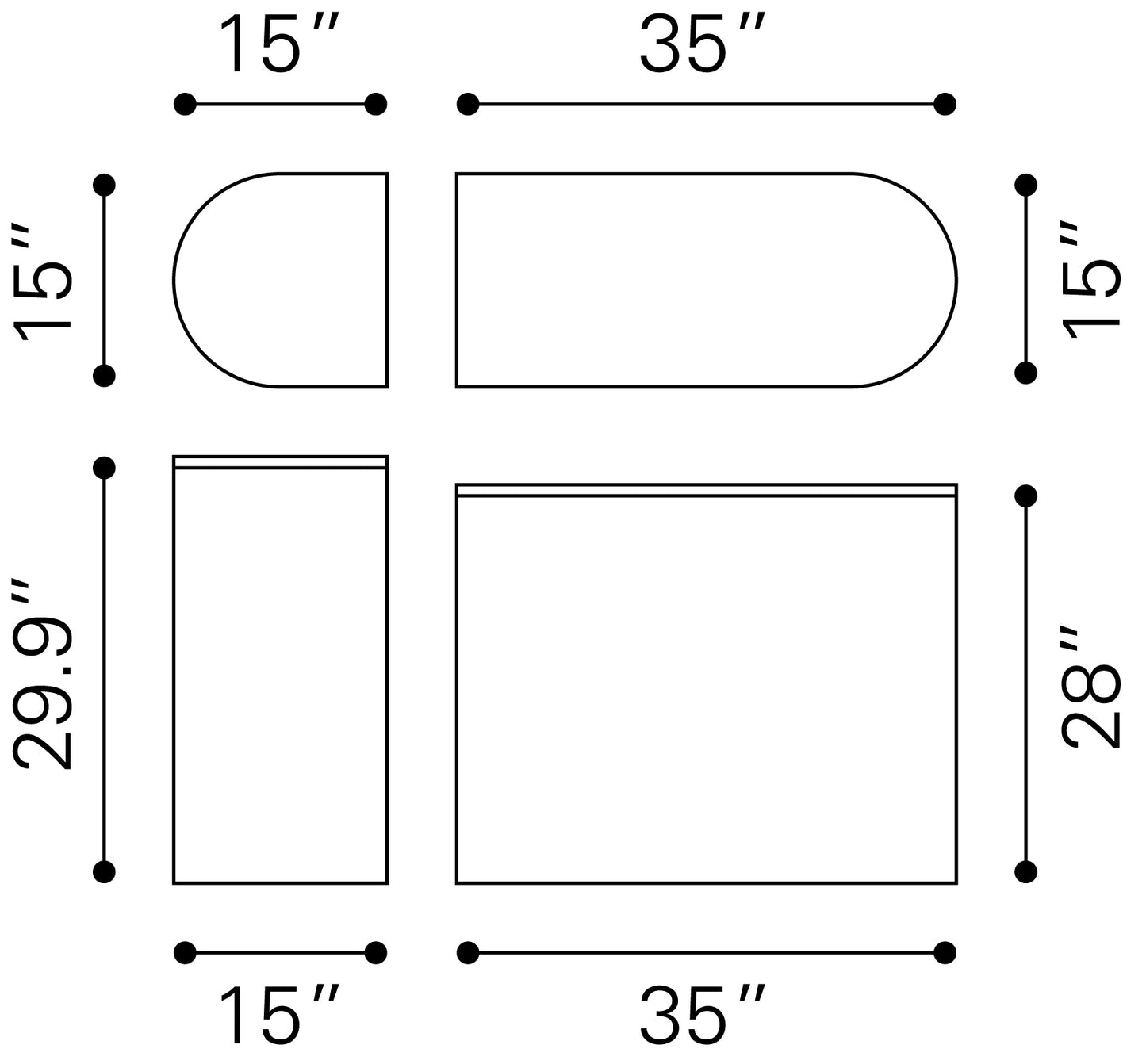 Console Table Set (2-Piece) White & Black - Elegant & Durable Dining Table for Stylish Spaces