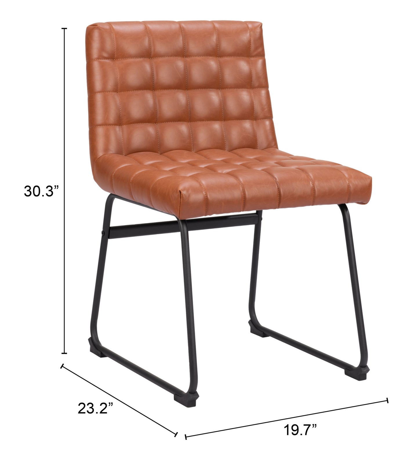 Chaises de salle à manger Pago (lot de 2) marron