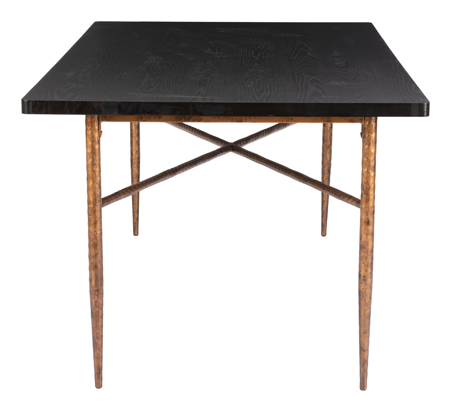 Table à manger Nida noire et bronze
