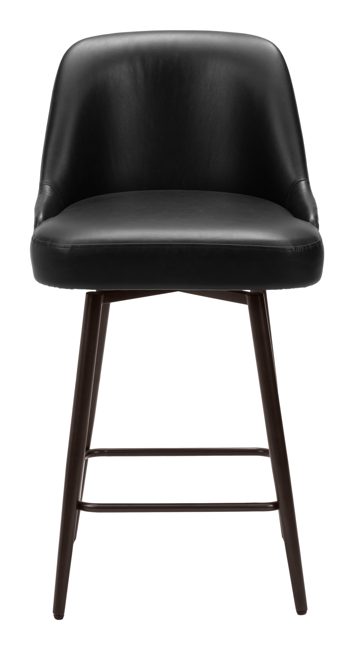 Tabouret de bar pivotant Keppel noir et bronze