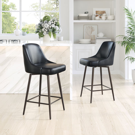Swivel Counter Stool Black & Bronze - Premium Quality & Stylish Design for Your Home