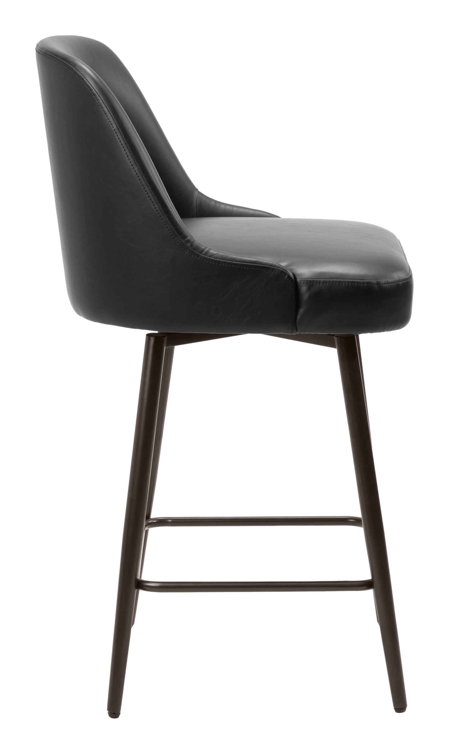 Tabouret de bar pivotant Keppel noir et bronze