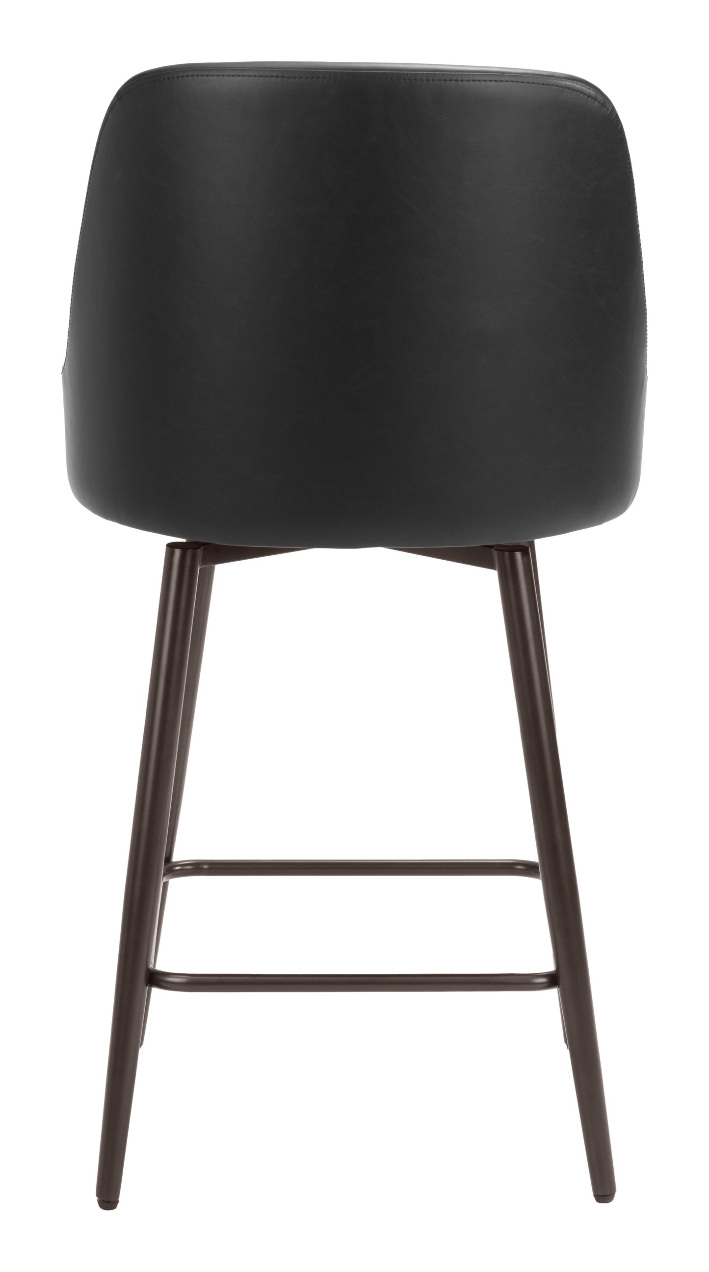 Tabouret de bar pivotant Keppel noir et bronze